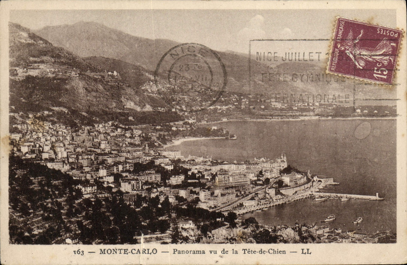 CPA Monte Carlo Panorama Vu de la Tete de Chien