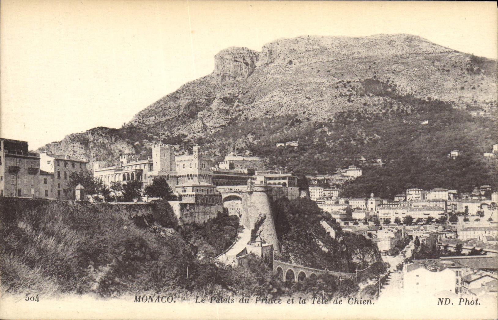 CPA Monaco Le Palais du Prince et la Tete d eChien