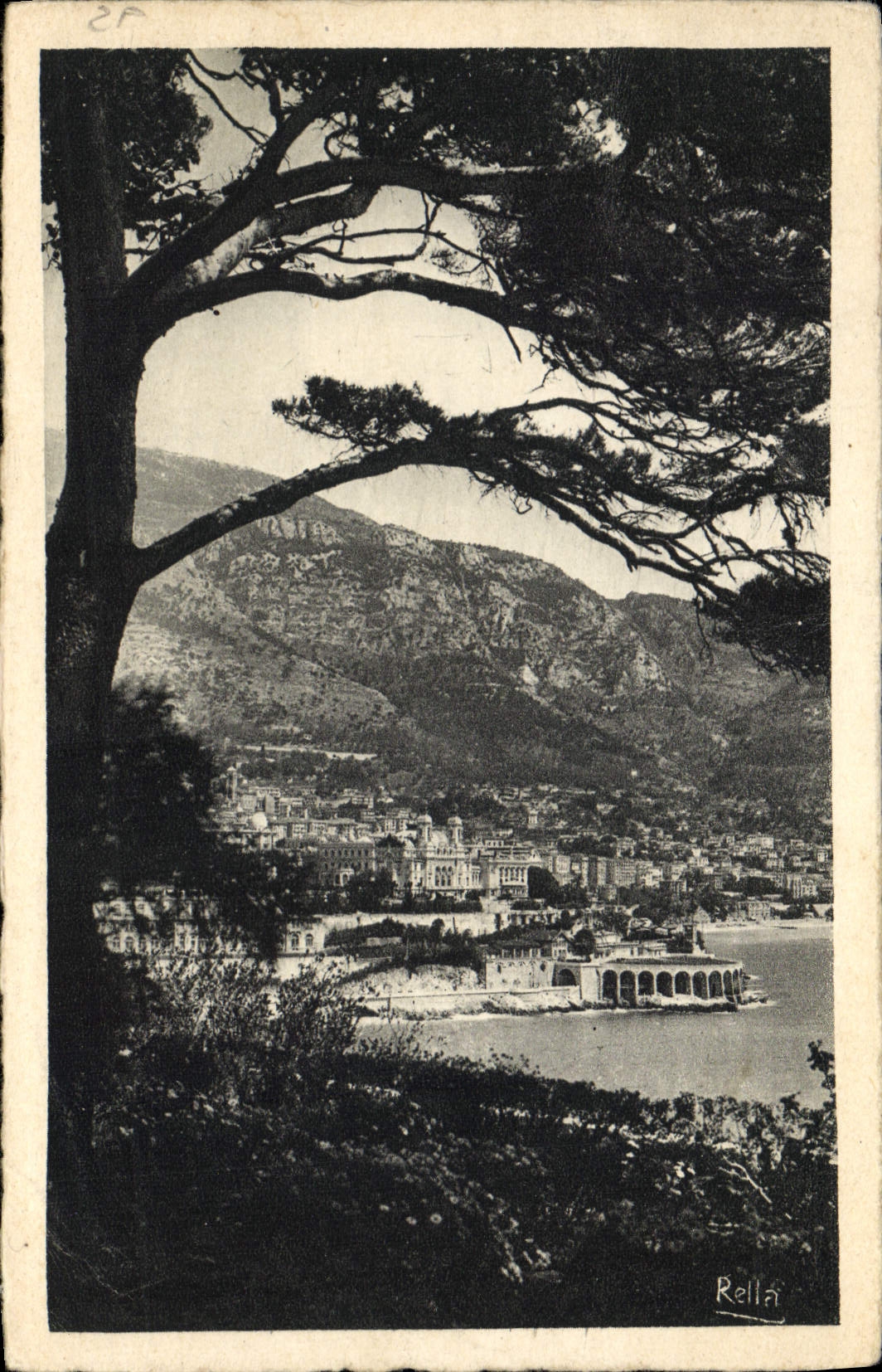 CPA Monaco Monte Carlo vu des jardins de Monaco