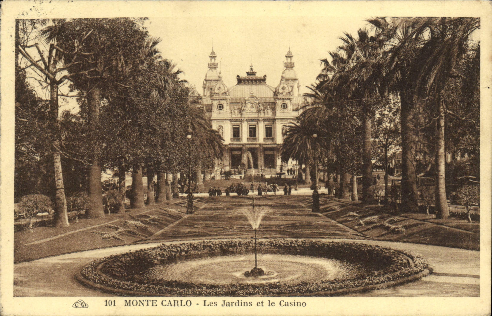 CPA Monaco Les jardins et le casino