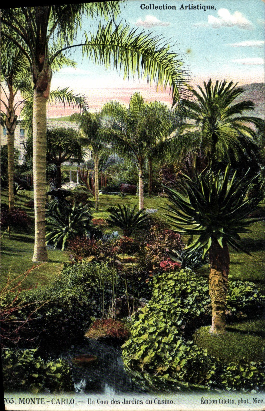 CPA Monte Carlo Un coin des jardins du casino