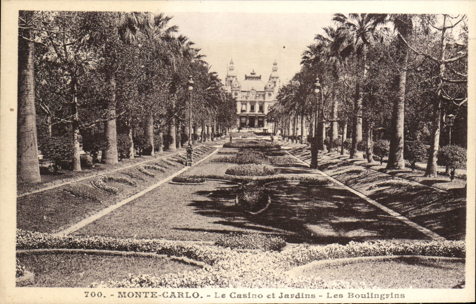 CPA Monte Carlo Le Casino et Jardins Les Boulingrins