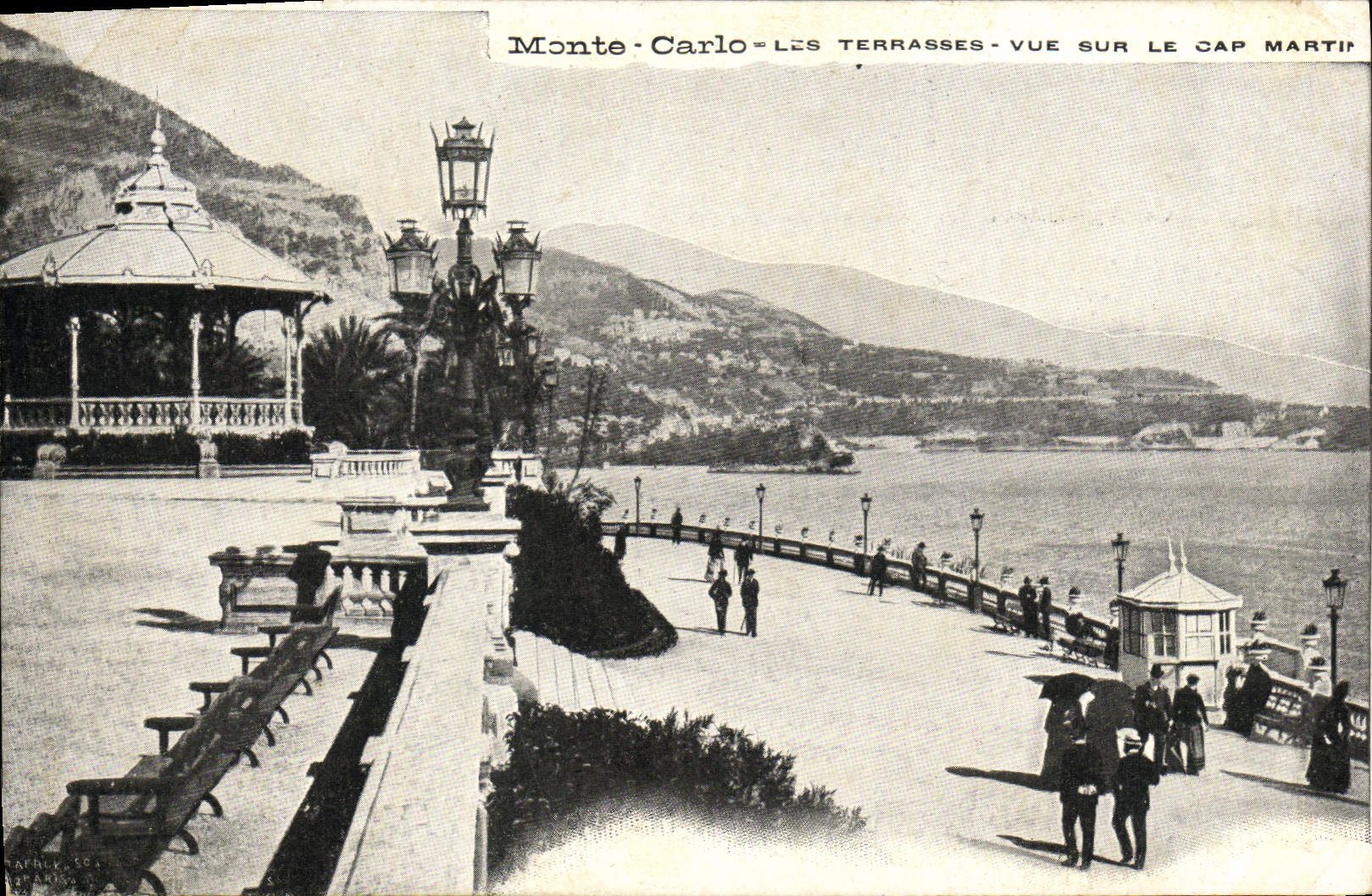 CPA Monte Carlo Les Terrasses Vue Sur Le Cap Martin