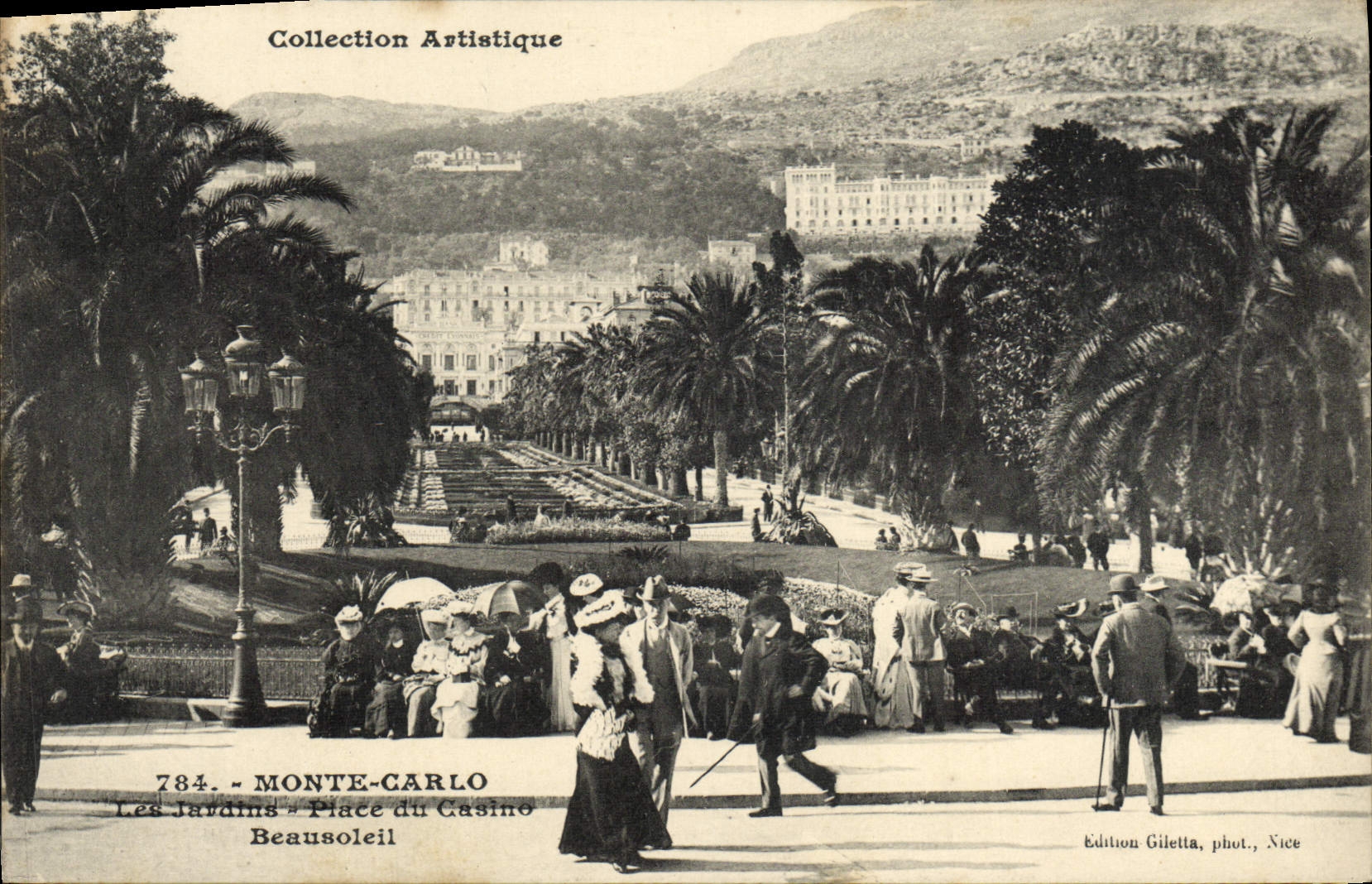 CPA Monte Carlo Les jardins Place du Casino Beausoleil