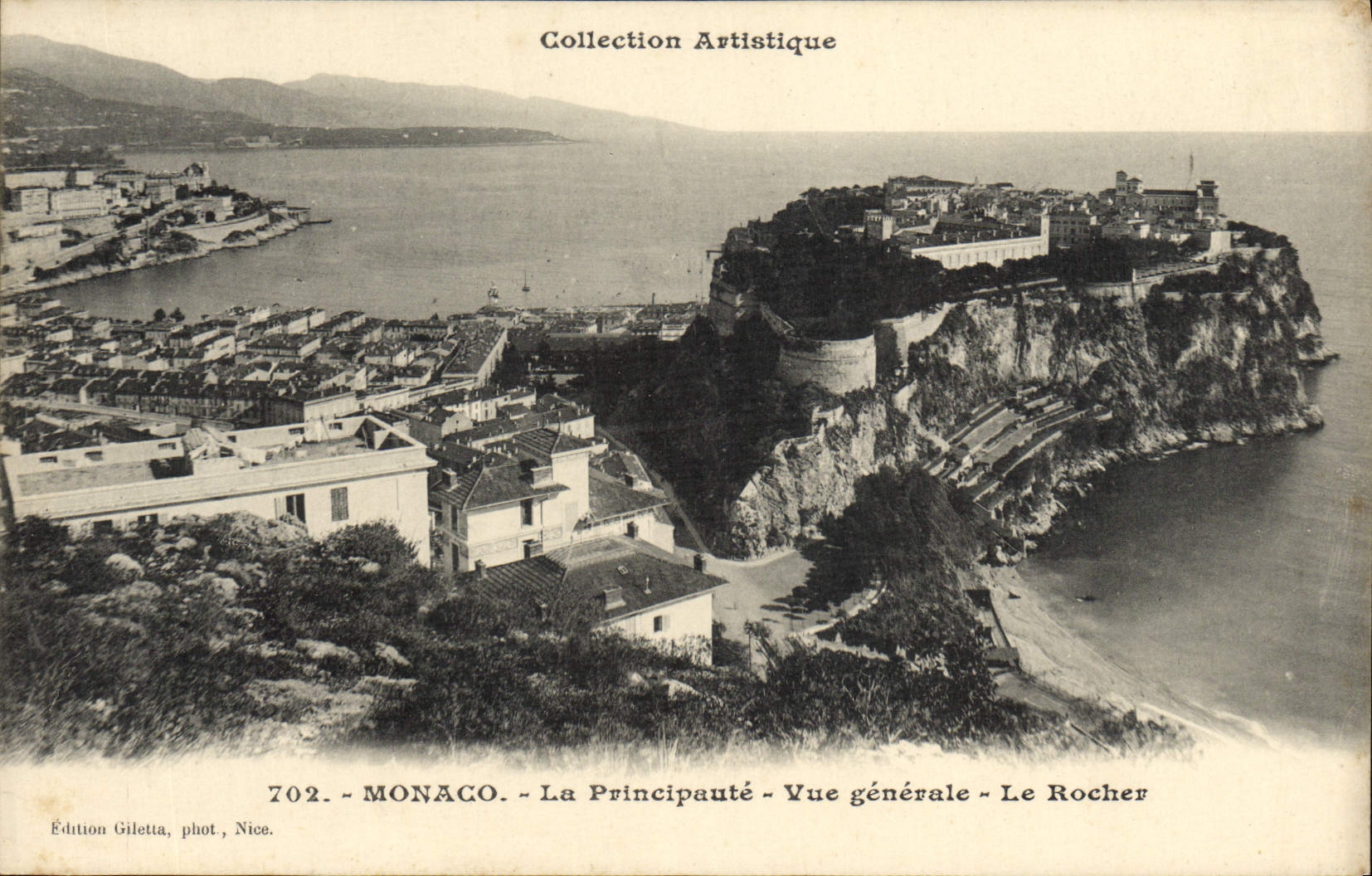 CPA Monaco La Principaute Vue Generale Le Rocher