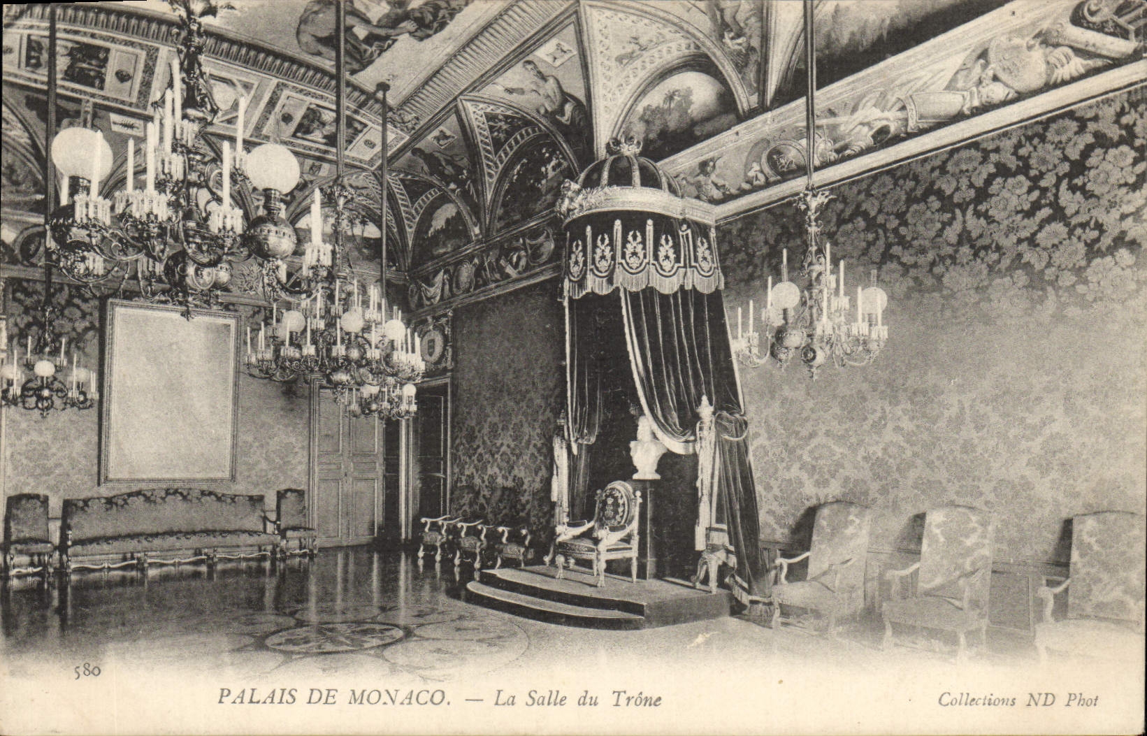 CPA Monaco Palais De La Salle du Trone