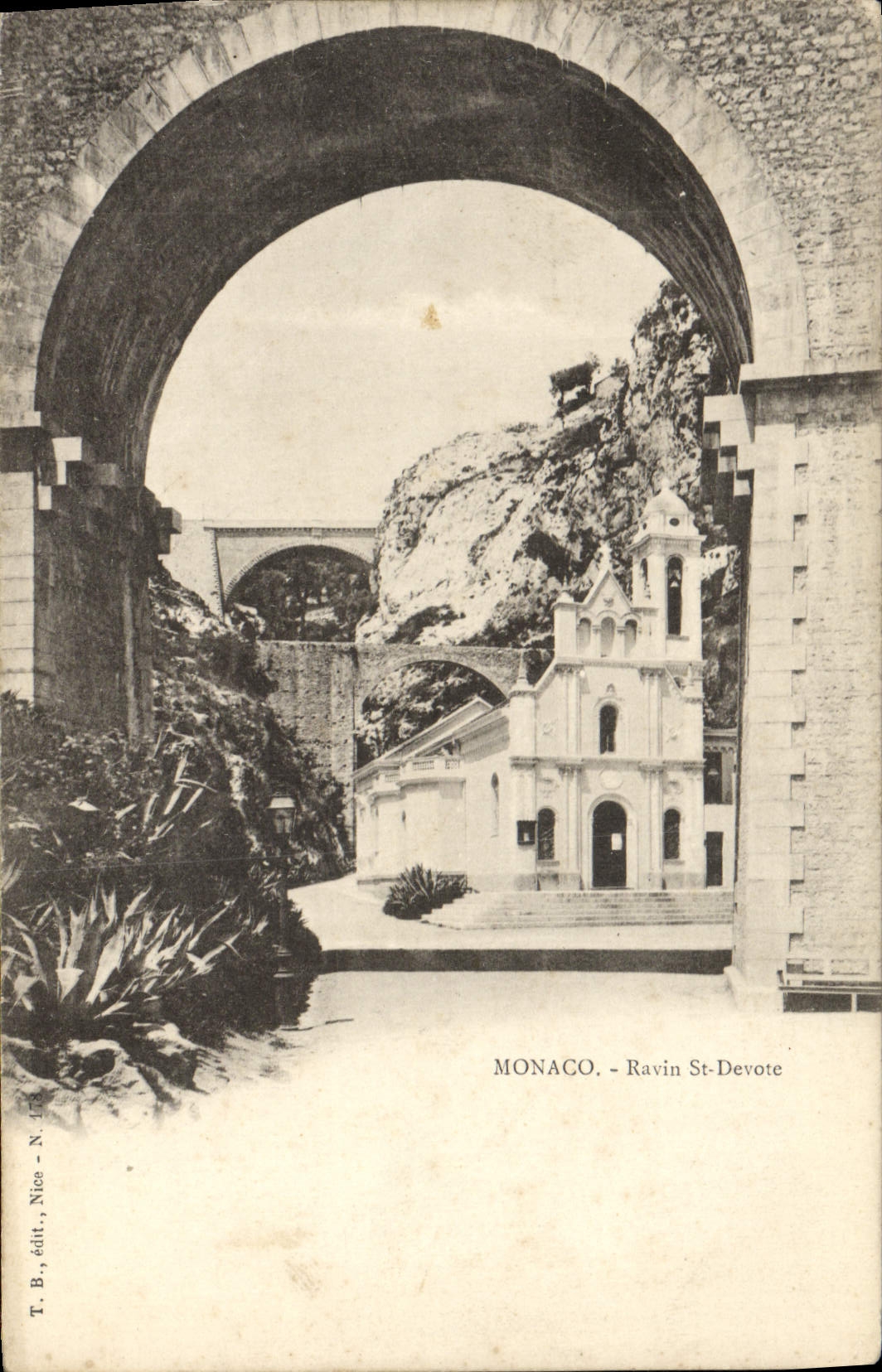 VINTAGE POSTCARD Monaco Ravine St Excessively pious woman
