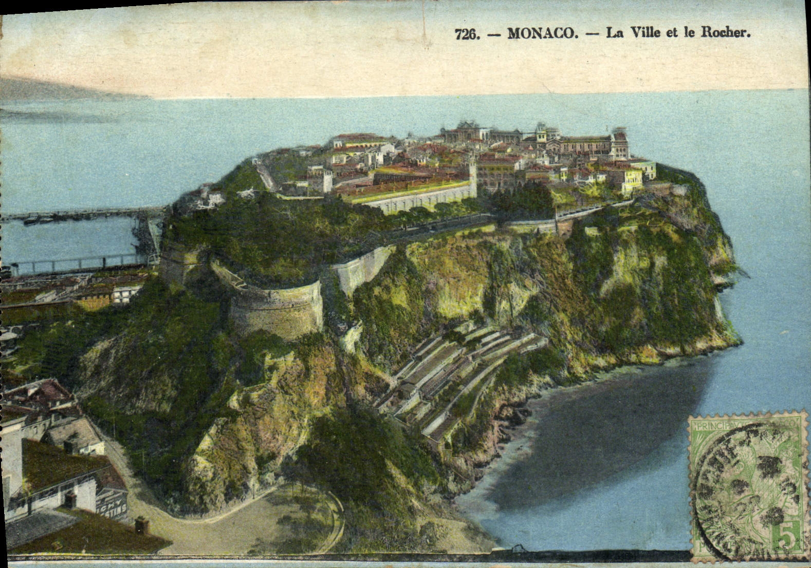 CPA Monaco La Ville et le Rocher