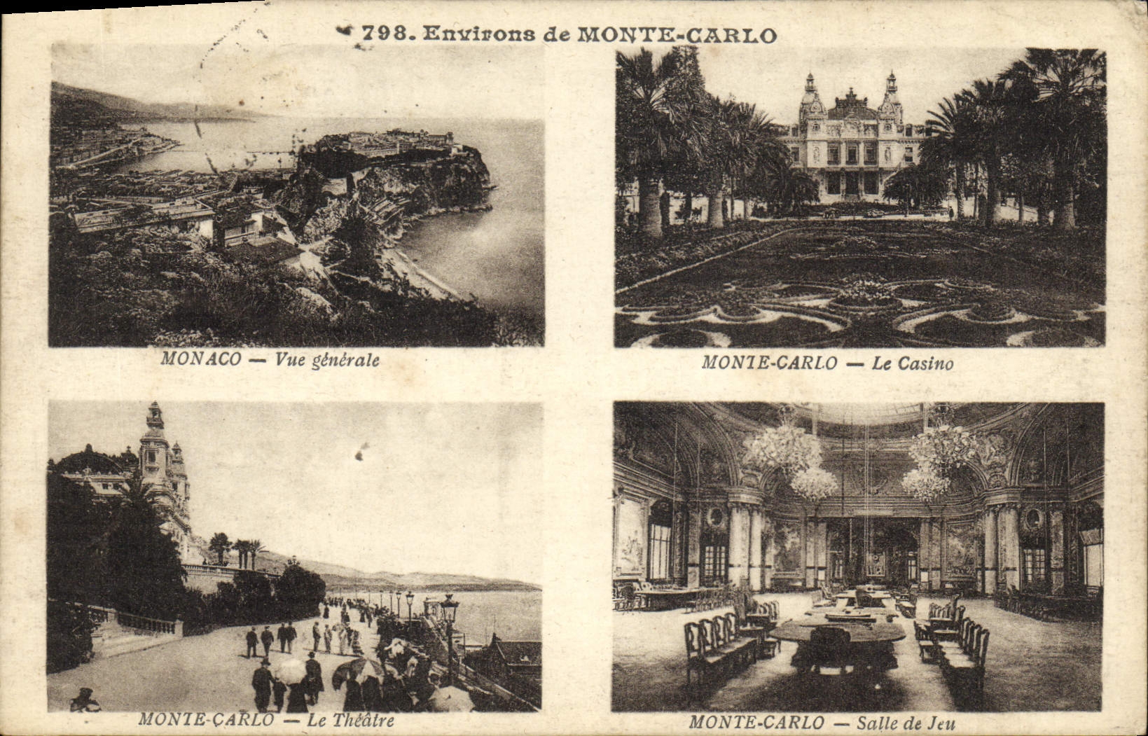 CPA Monte Carlo Environs Monavo Theatre Casino SAlle de jeu 