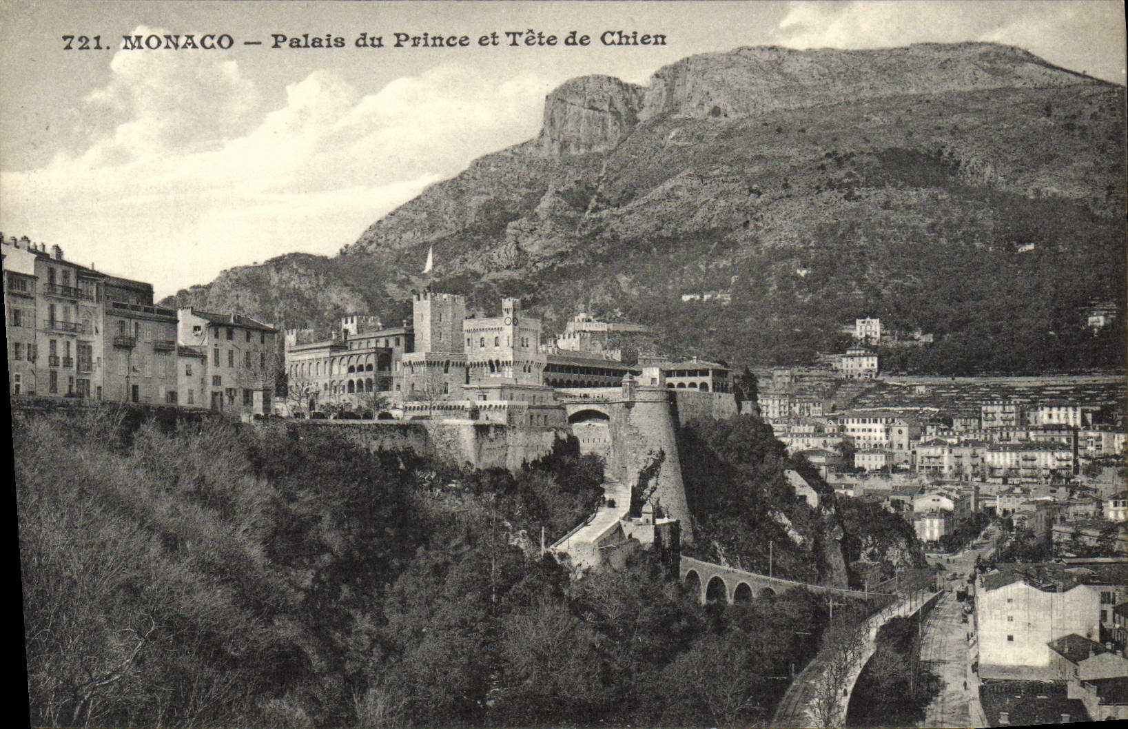 CPA Monaco Palais du Prince et Tete de Chien