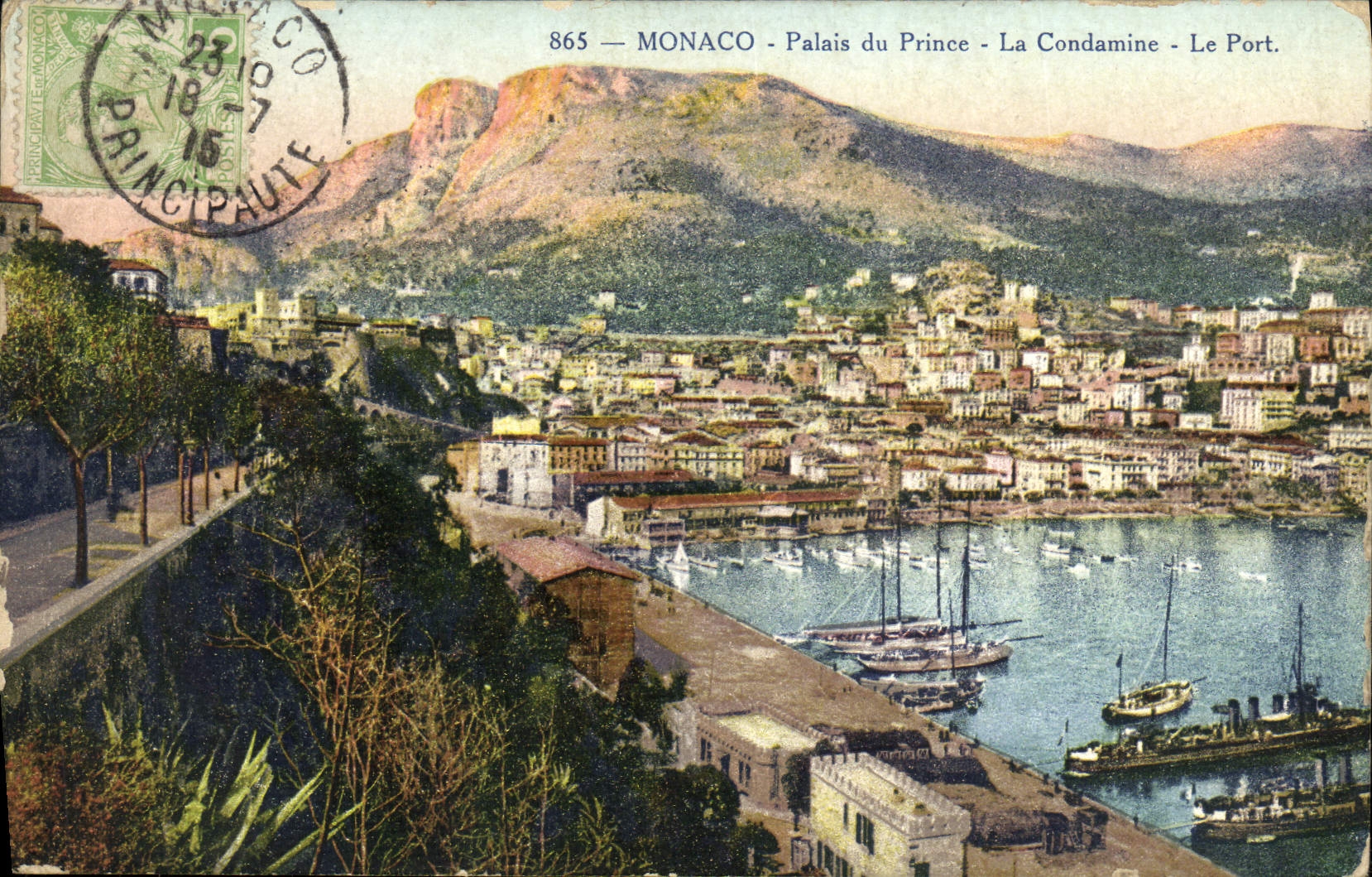 CPA Monaco Palais du Prince La Condamine Le port Bateaux 