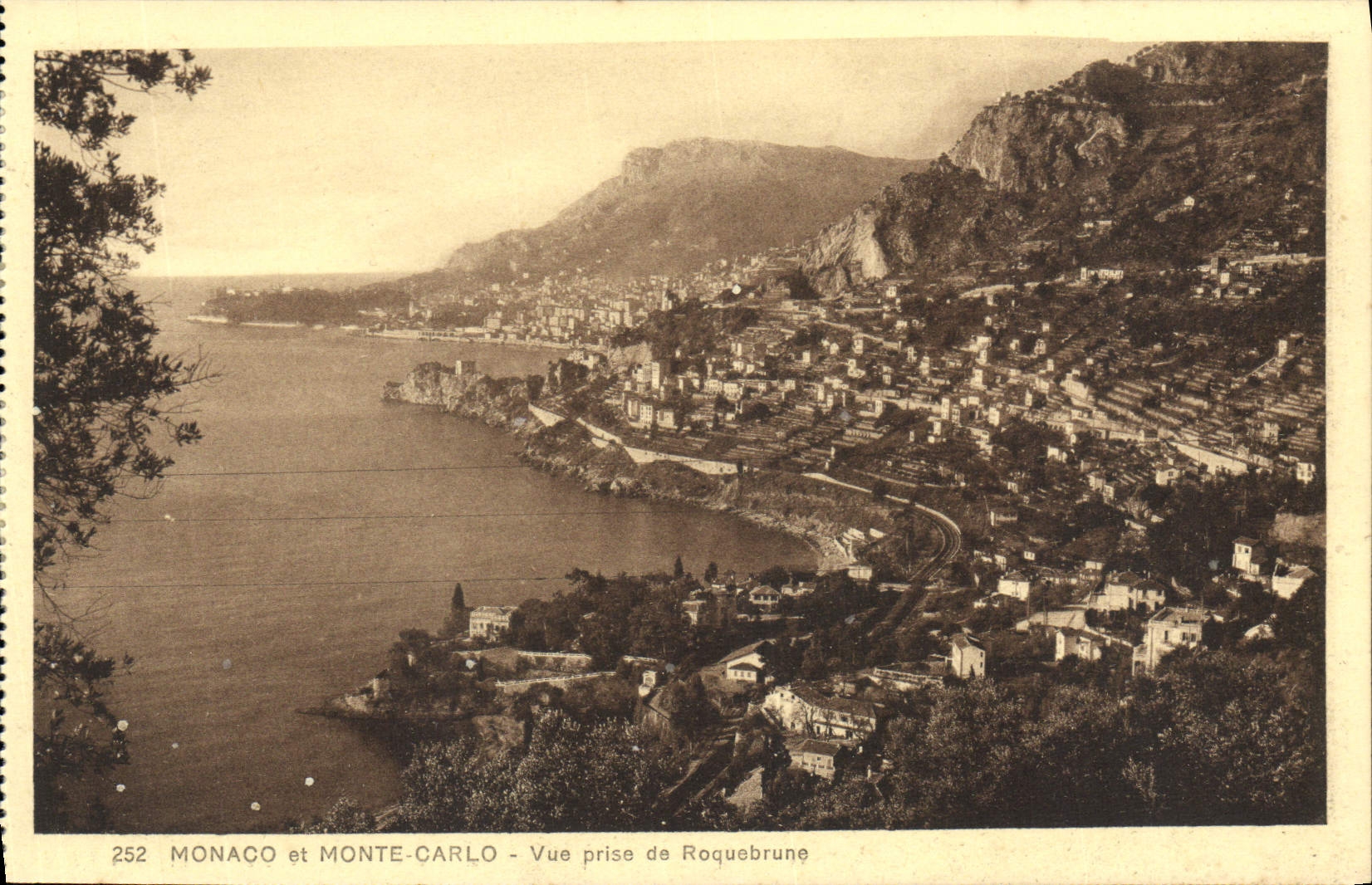 CPA Monaco et Monte Carlo Vue prise de Roquebrune