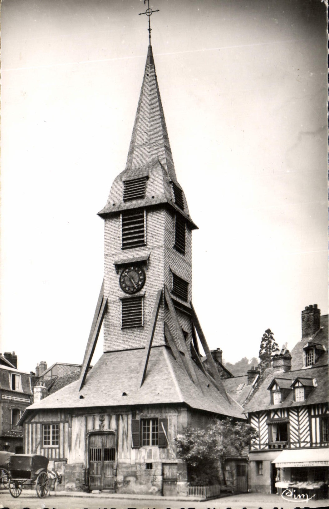 MODERN CARD Honfleur Church St Etienne