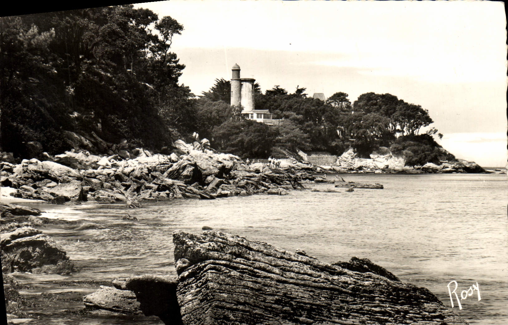 MODERN CARD Noirmoutier Rocks of the Dimension Towards the Plantier Tower