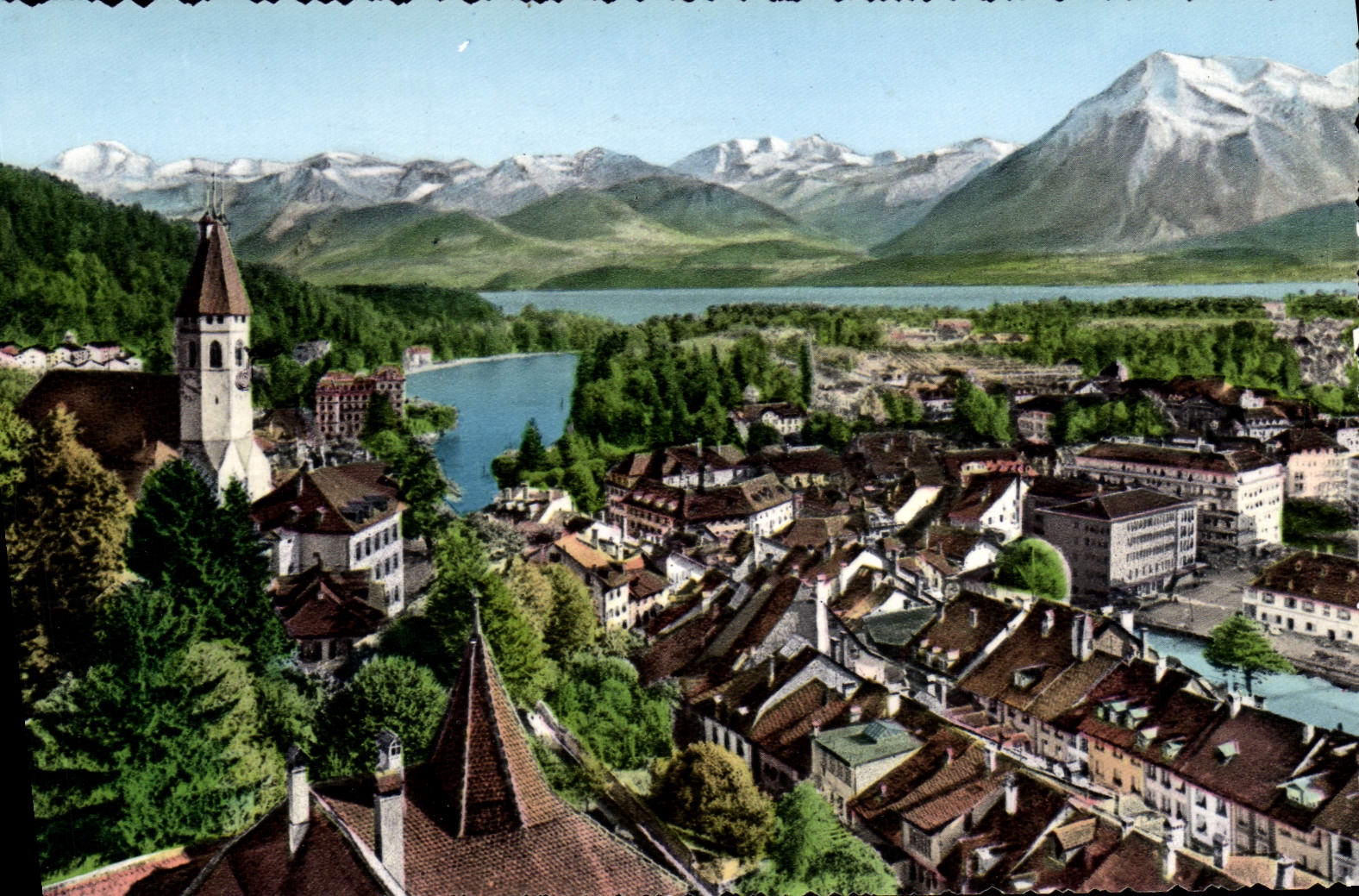 MODERN CARD Thun MIT Jungfrau Blumlisalp Und Niesen