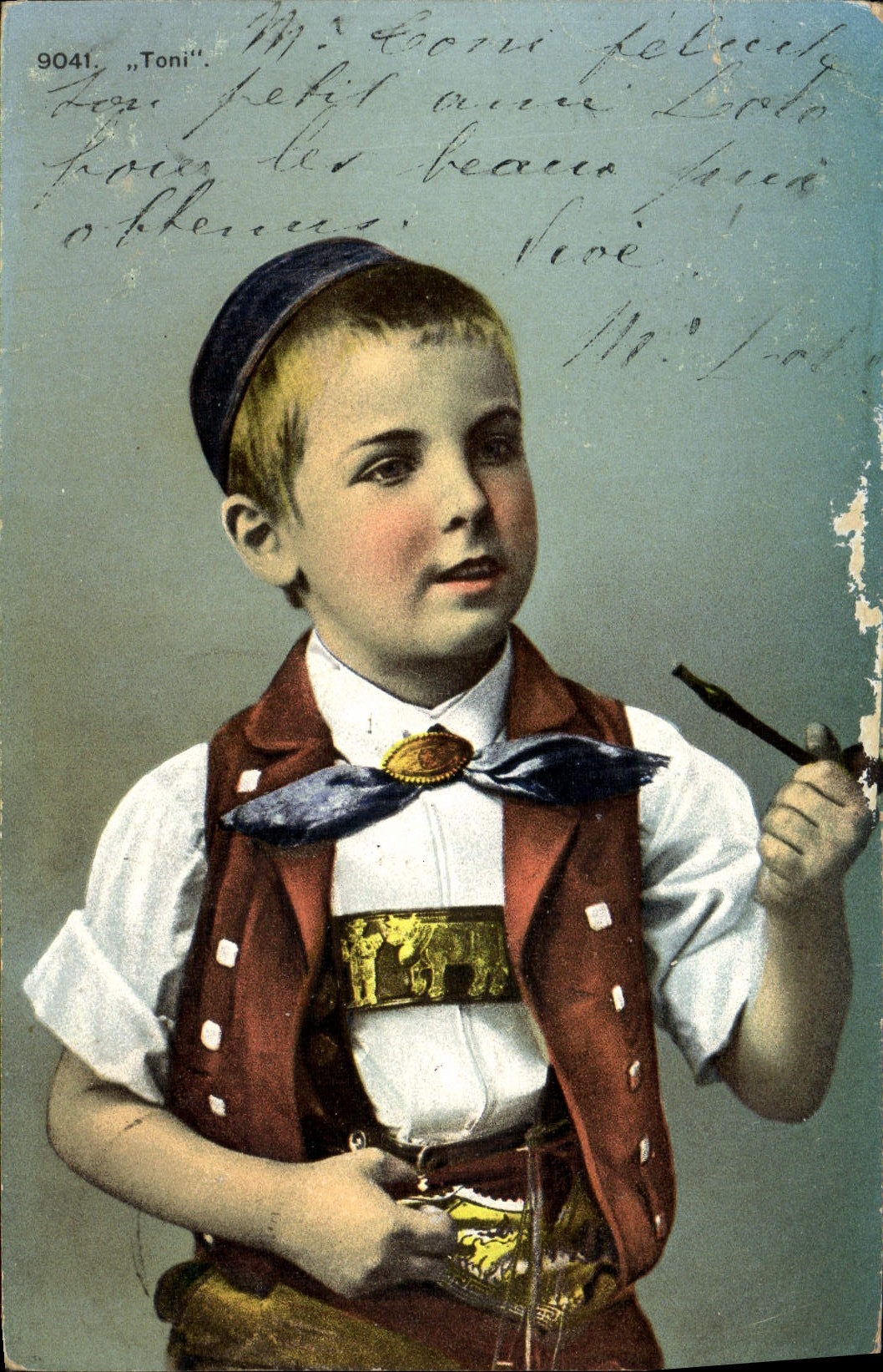 CPA Toni Enfant Folklore Suisse