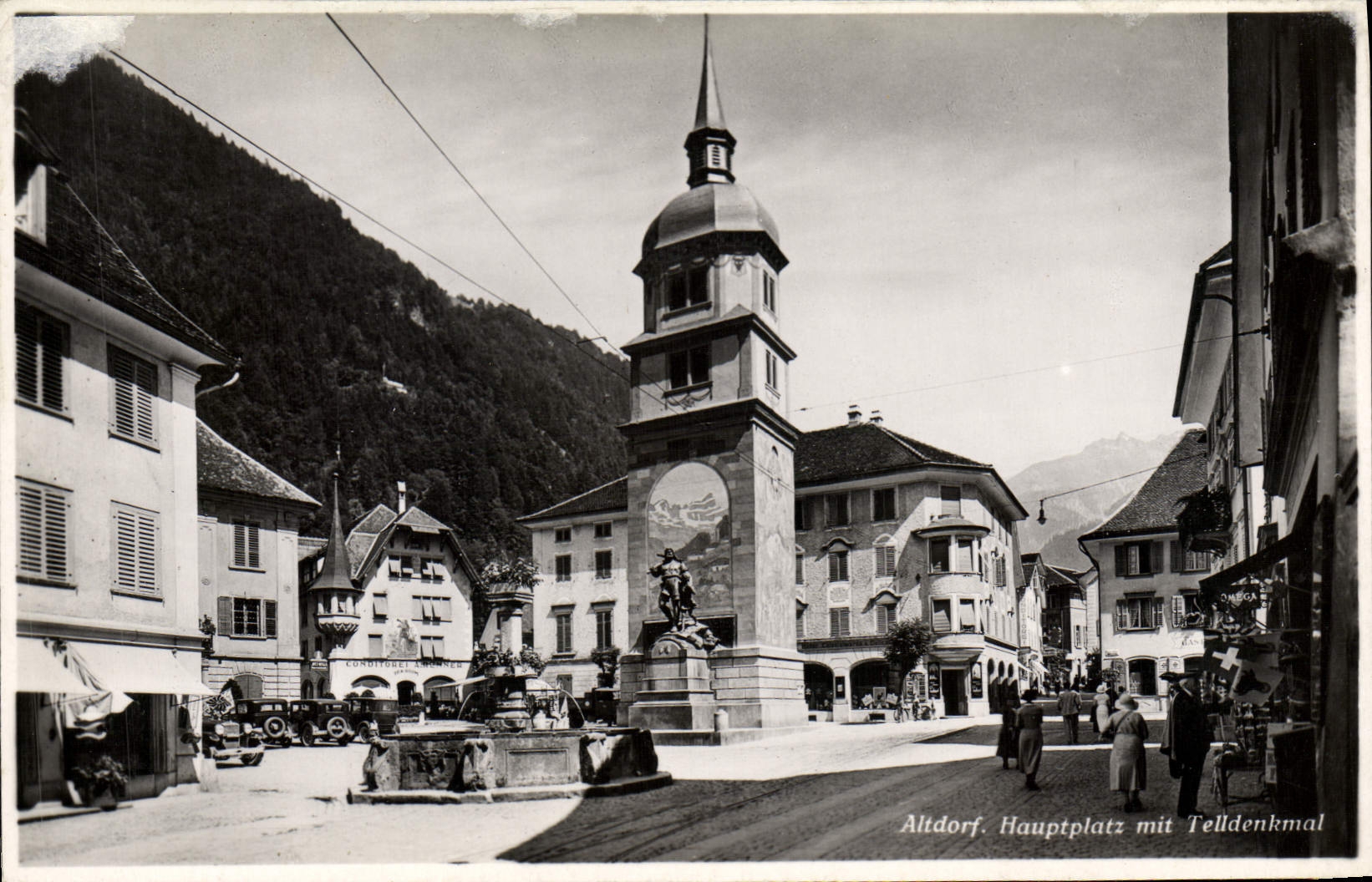 CPA Altdorf Hauptplatz Mit Telldenkmal
