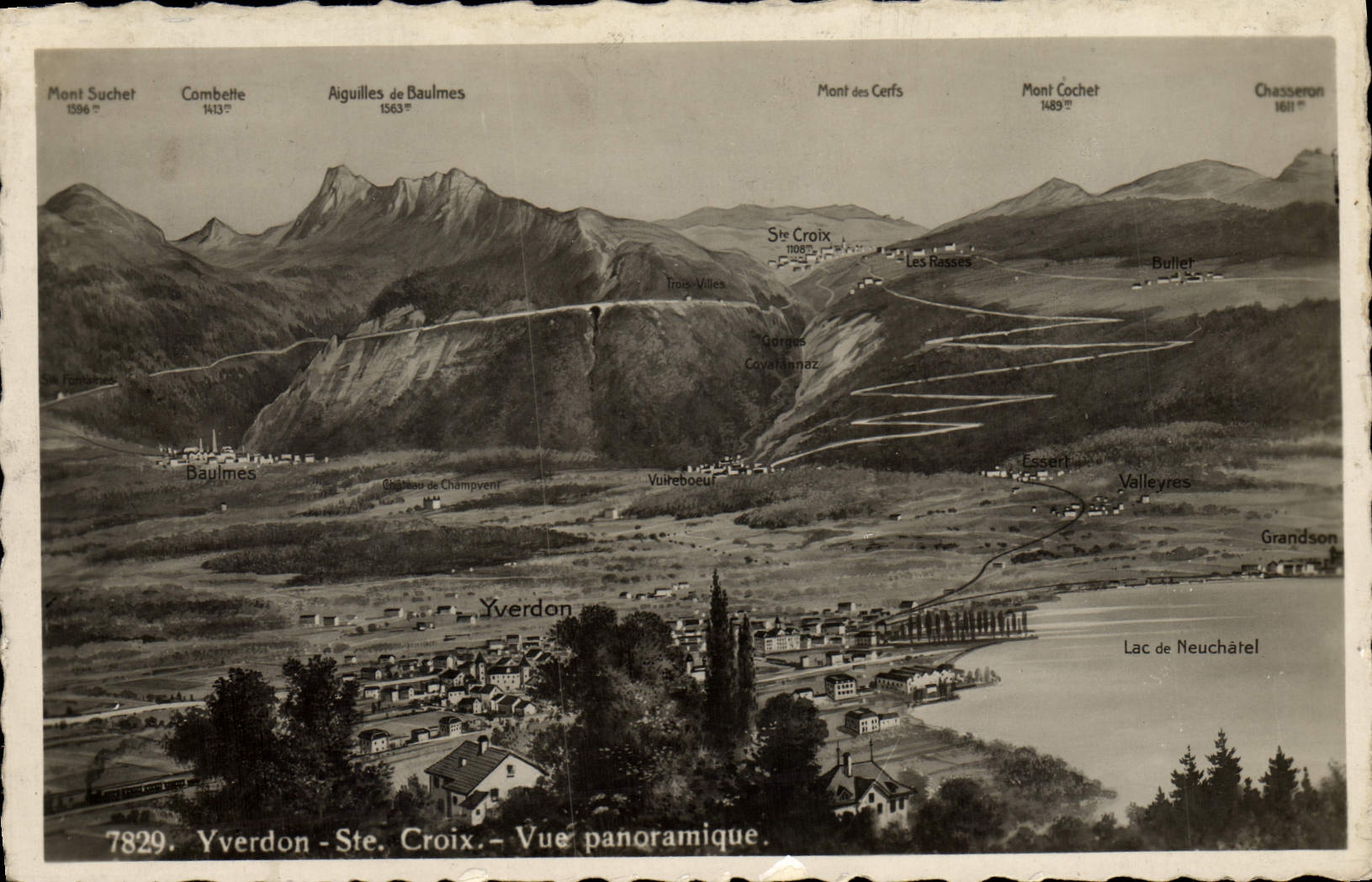 CPA Yverdon Ste Croix Vue Panoramique