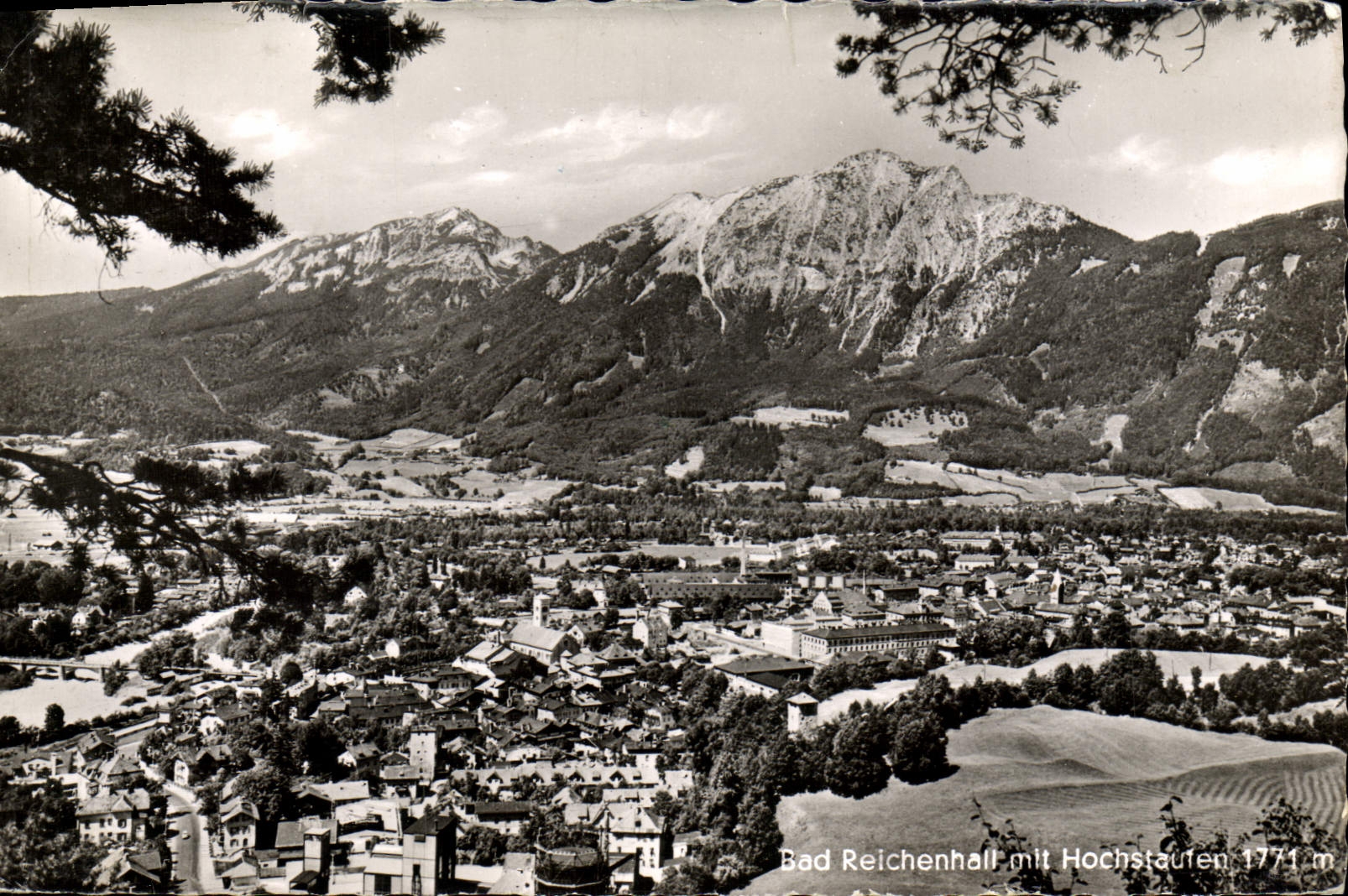 VINTAGE POSTCARD Bad Reichenhall MIT Hochstaufen