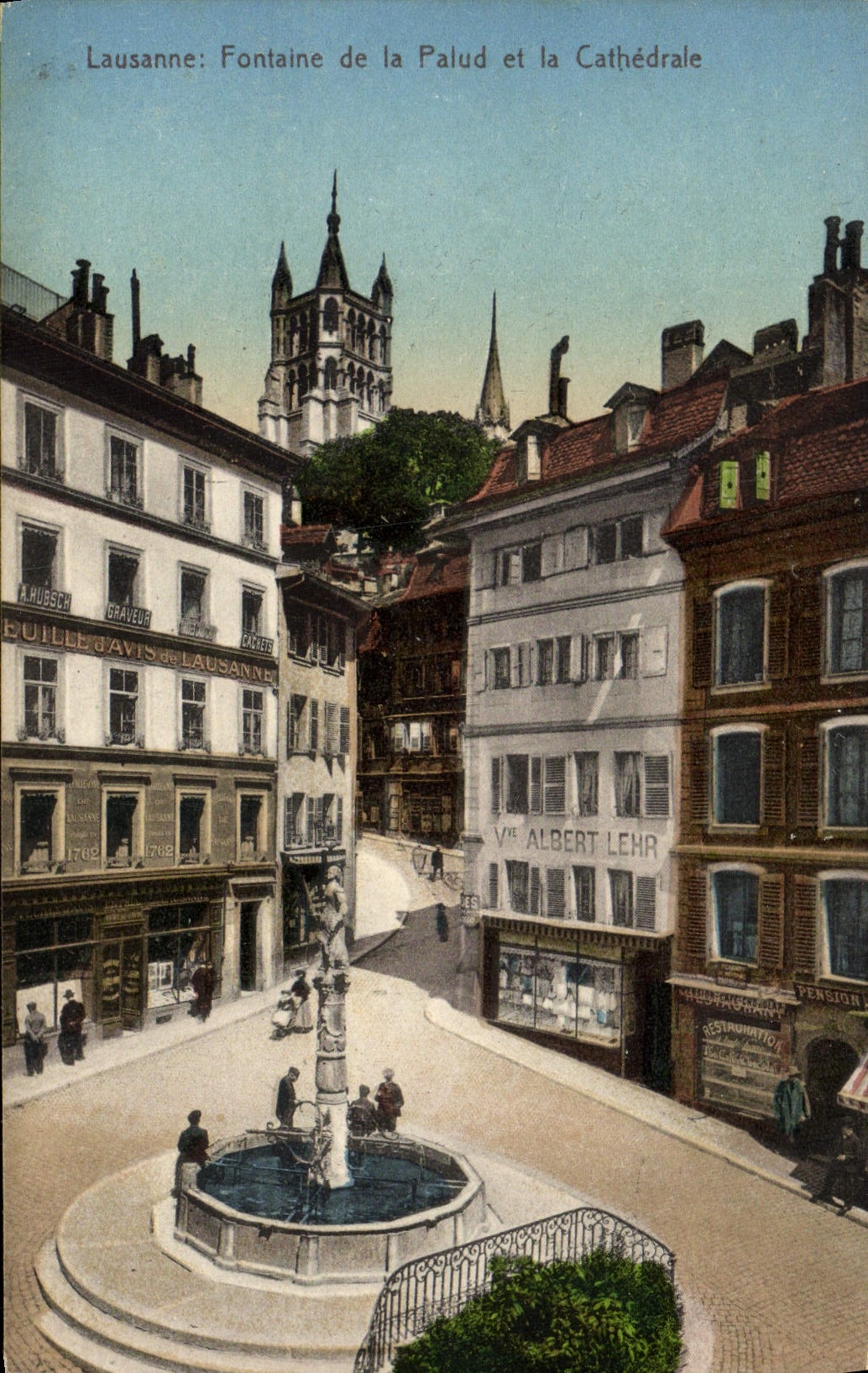 CPA Lasunne Fontaine De La Palud Et La Cathedrale