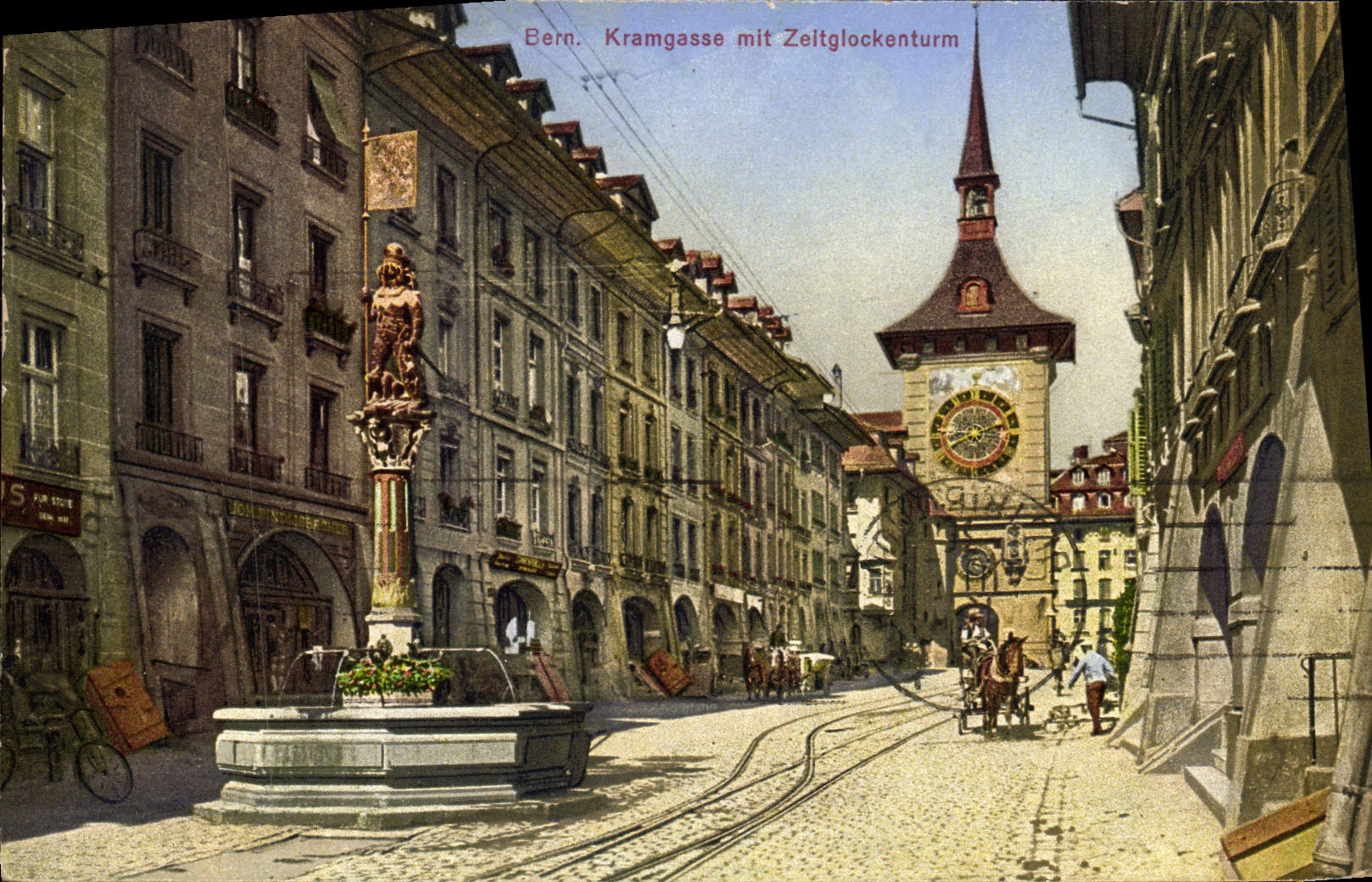 CPA Bern Kramgasse Mit Zeitglockenturm