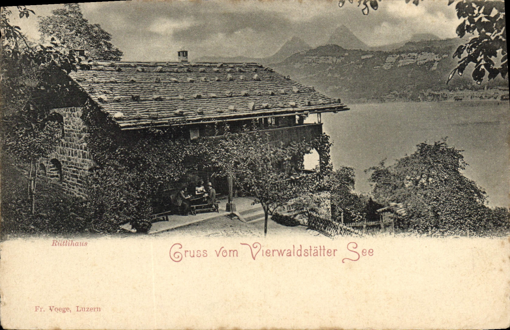 VINTAGE POSTCARD Gruss Vorn Vierwaldstatter See