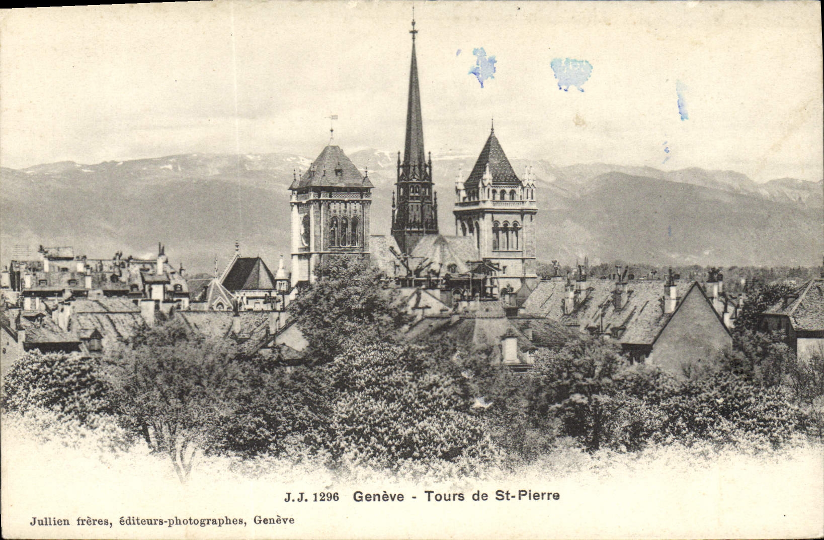 VINTAGE POSTCARD Geneva Tours Of St Pierre