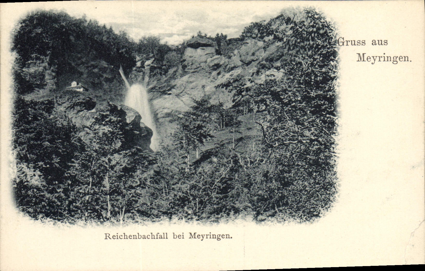VINTAGE POSTCARD Gruss Aus Meyringen Reichenbachfall EIB Meyringen