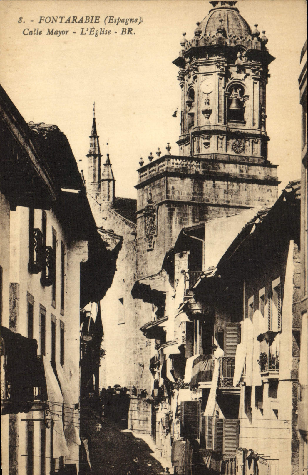 CPA Fontarabie Calle Mayer L'Eglise