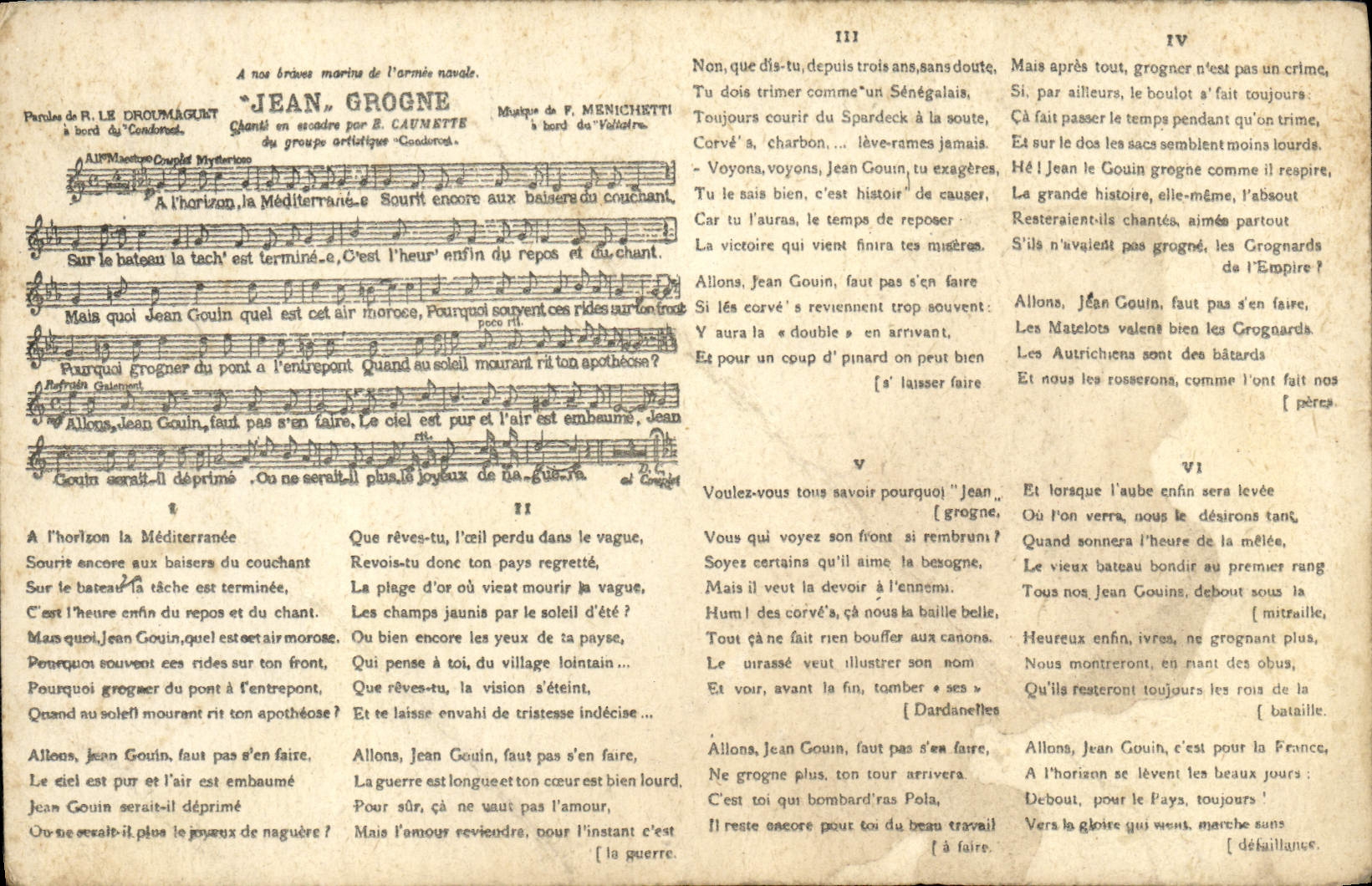 VINTAGE POSTCARD Jean Grogne