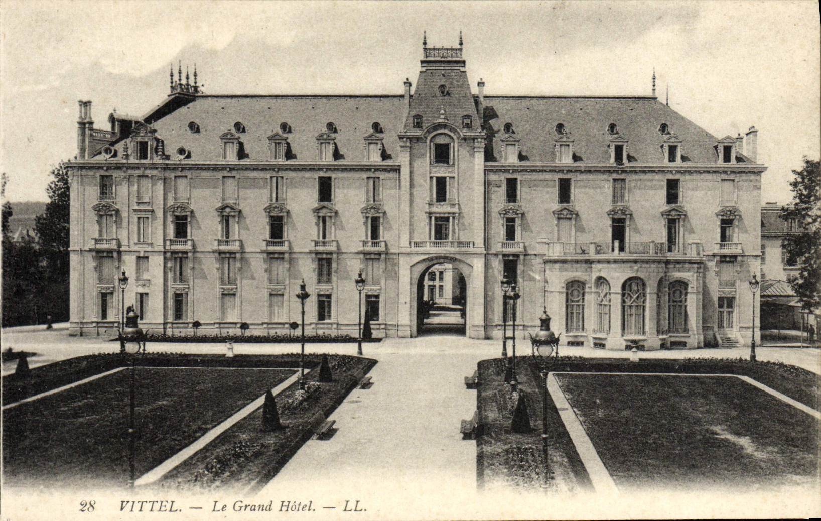 POSTAL Vittel de la VENDIMIA el hotel grande