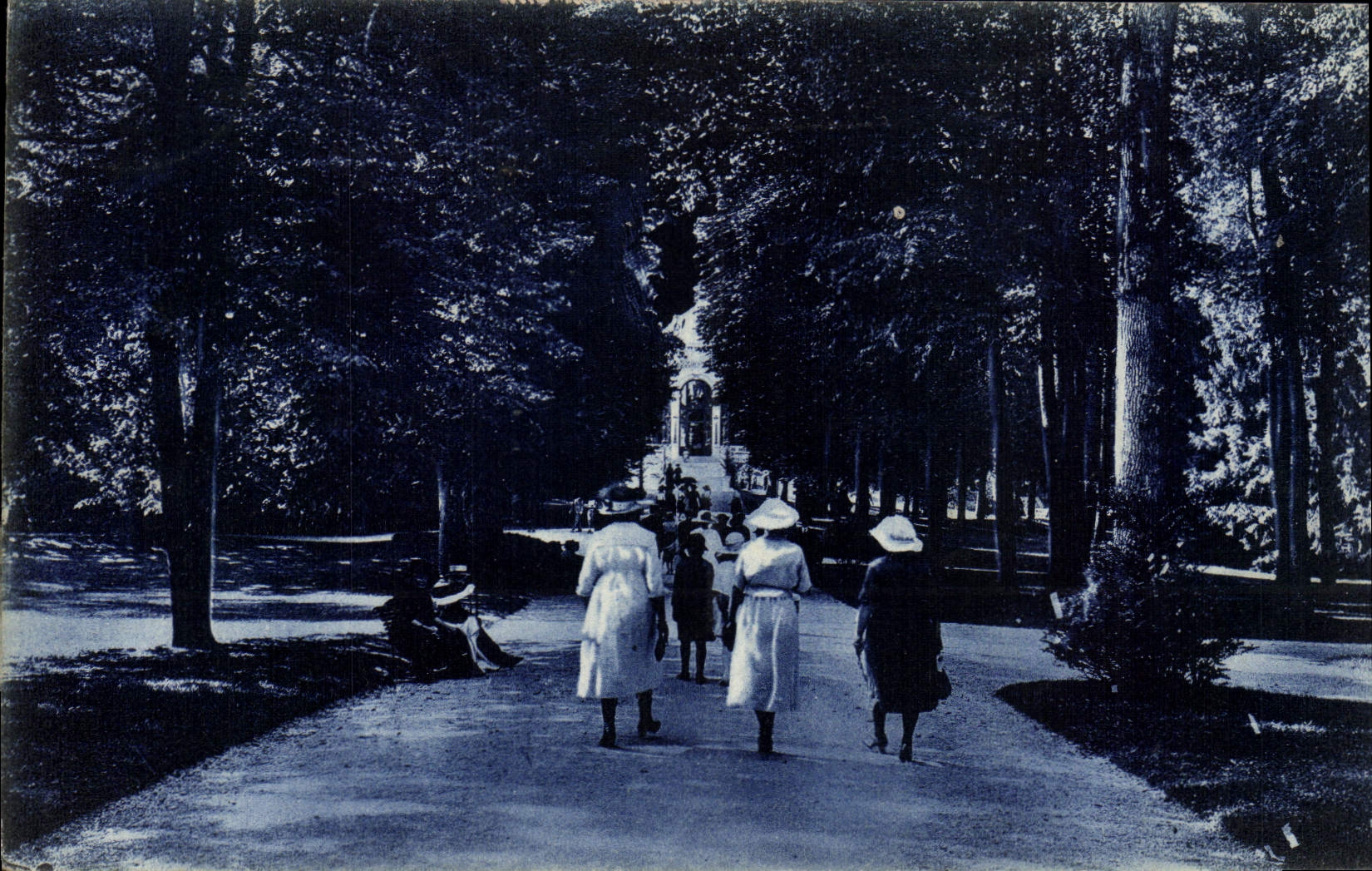 CPA Vittel La Nuit Allee Du Casino