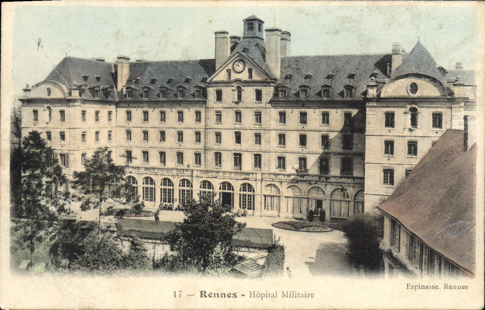 CPA Rennes Hopital Militaire Militaria