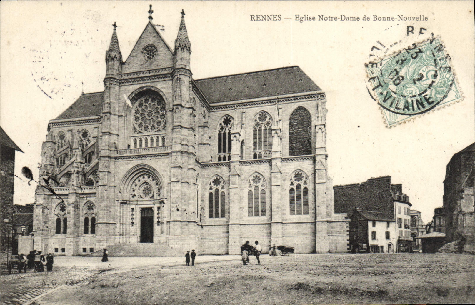 CPA Rennes Eglise Notre Dame De Bonne Nouvelle