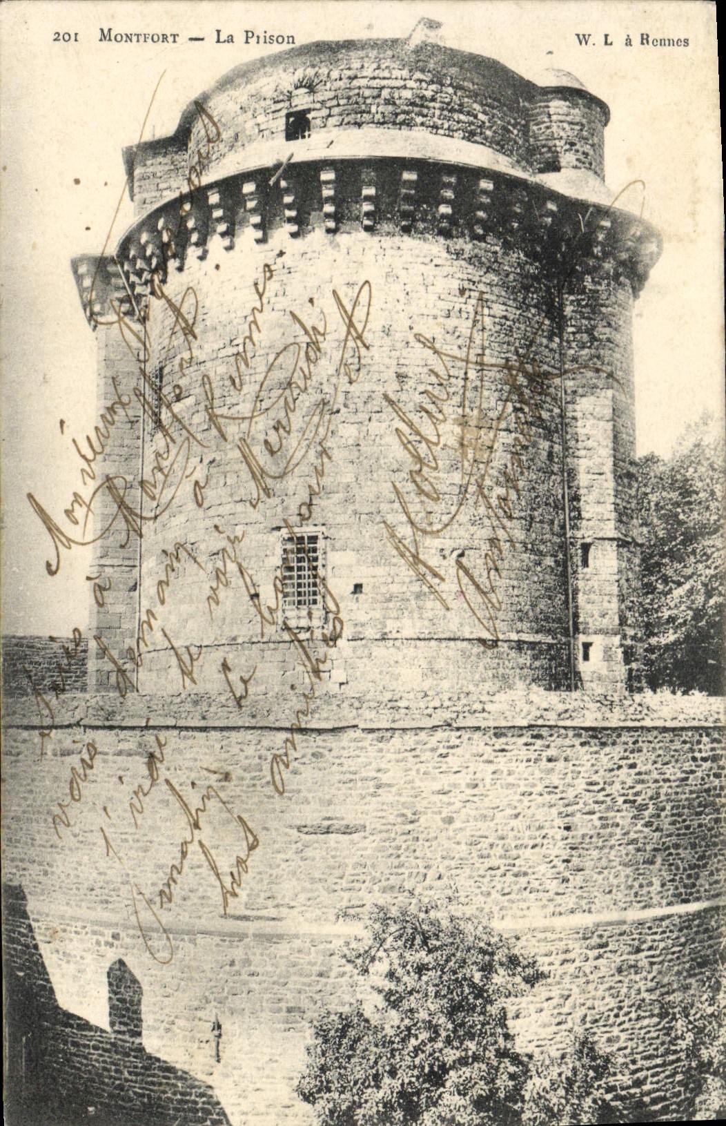 POSTAL Montfort de la VENDIMIA la prisión