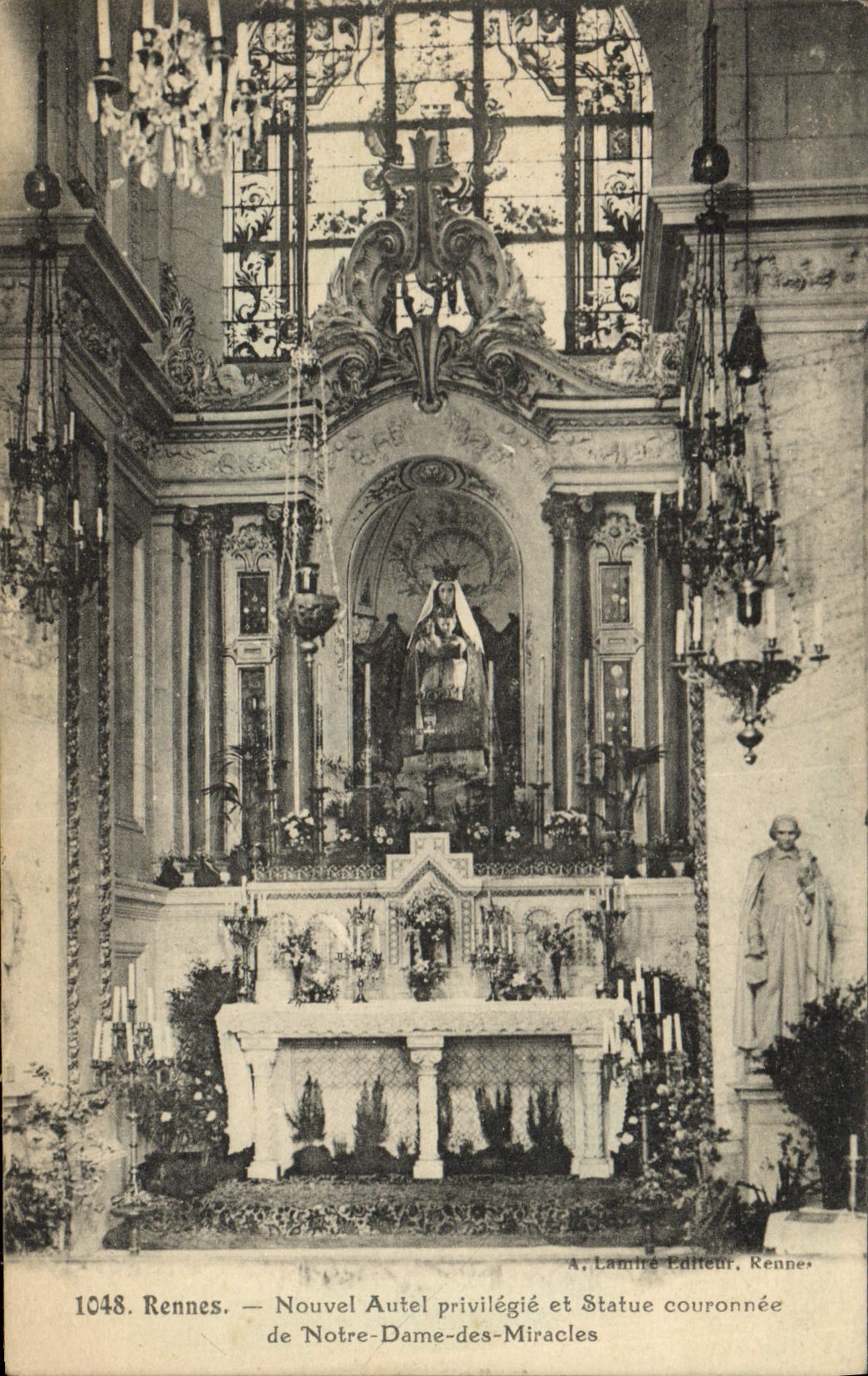 CPA Rennes Nouvel Autel Privilegie Et Statue Couronnee De Notre Dame Des Miracles Vierge