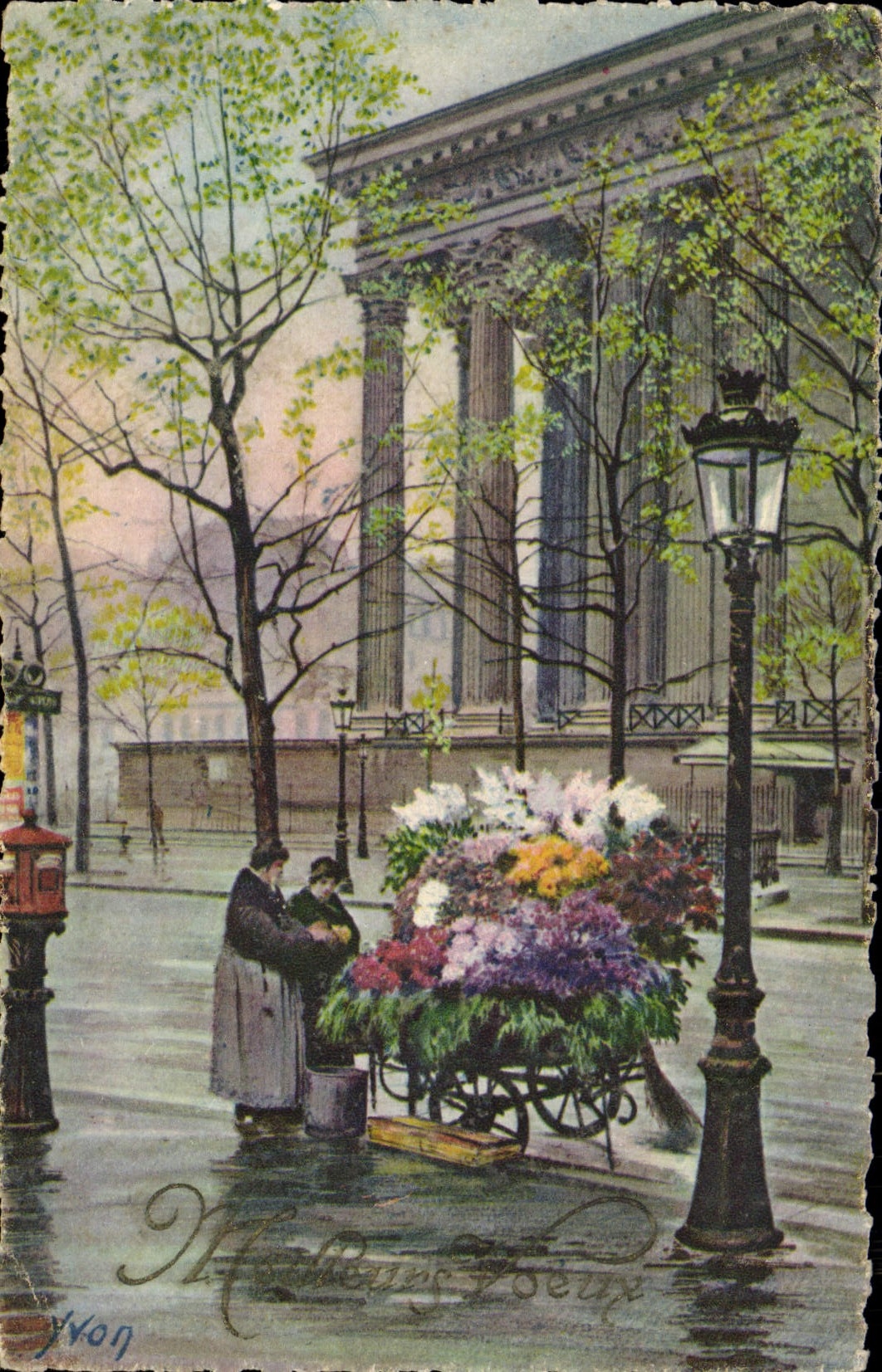 CPA Fantaisie Paris Marchande de fleurs Place de la Madeleine 