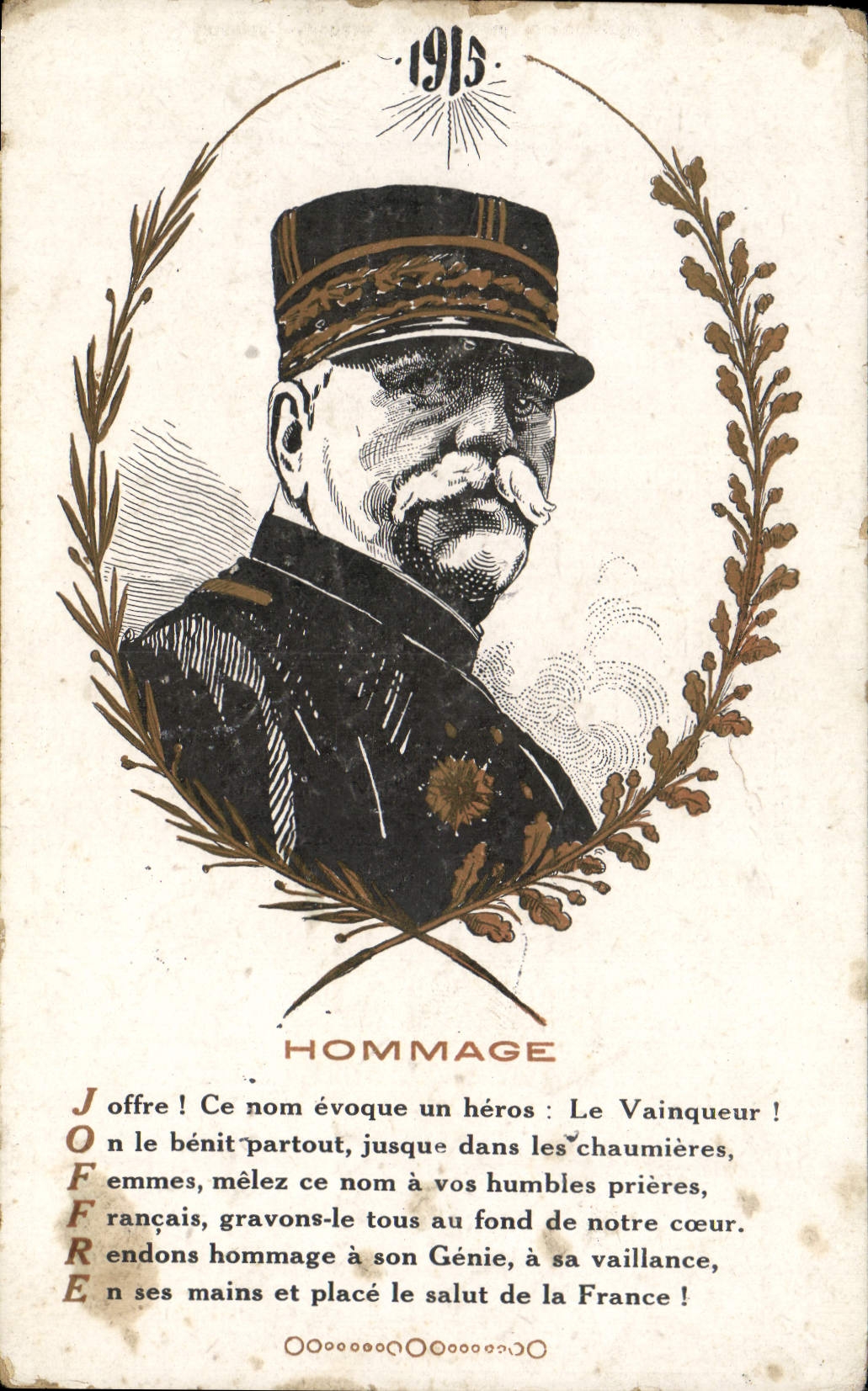 CPA Fantaisie Hommage Joffre Militaria 
