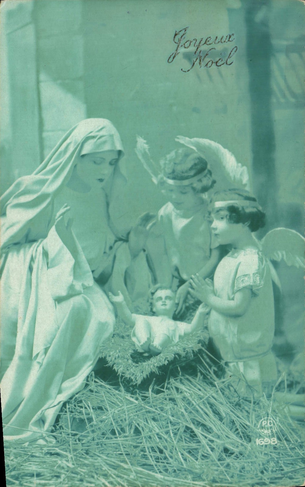CPA Fantaisie Noel Anges