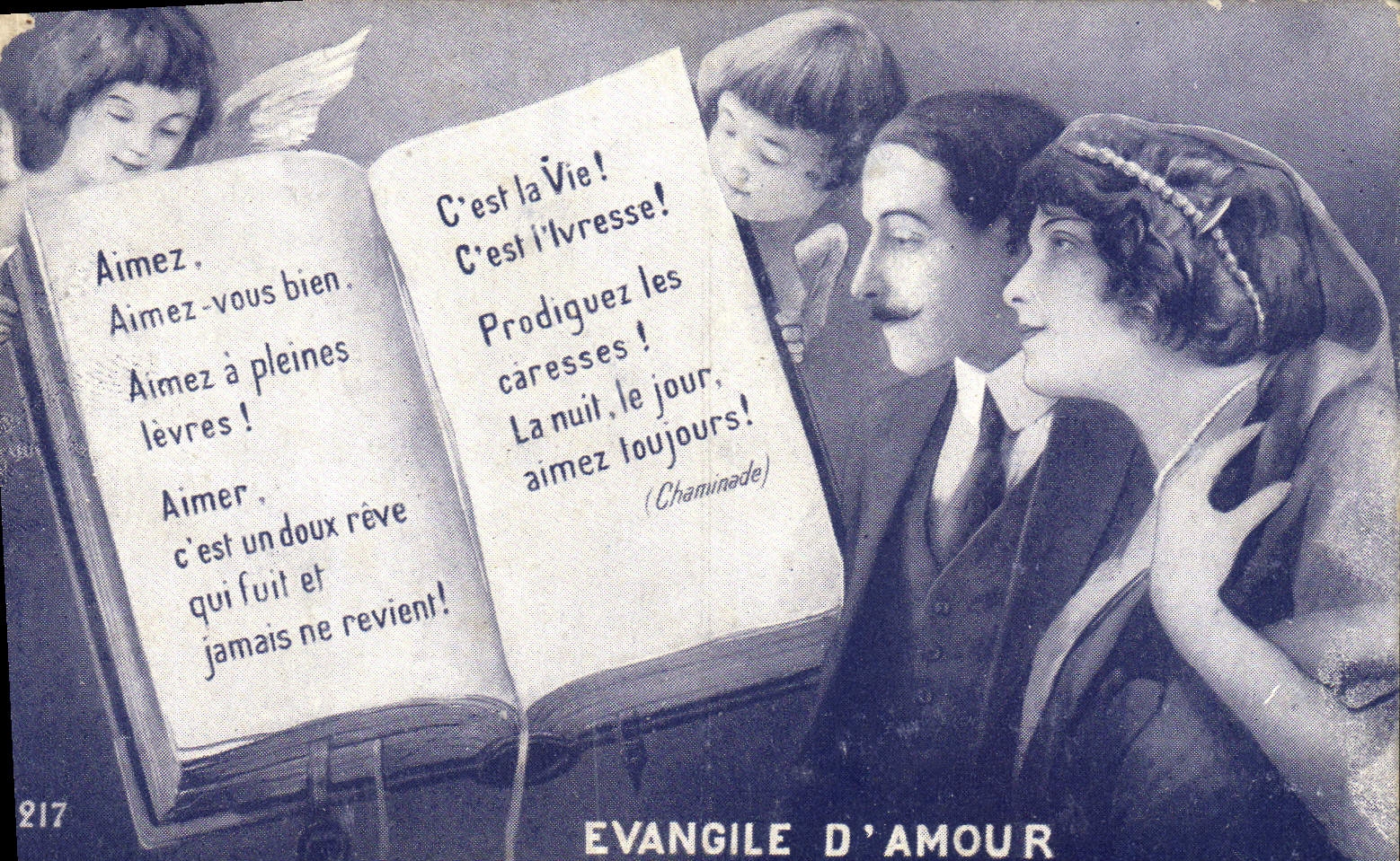 CPA Fantaisie Femme Evangile d'amour Ange 