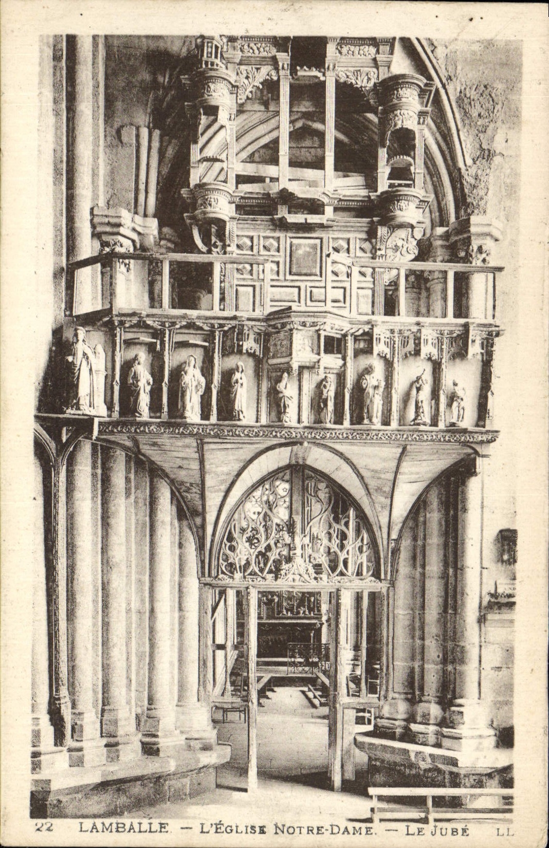 CPA Lamballe Eglise Notre Dame Le jube