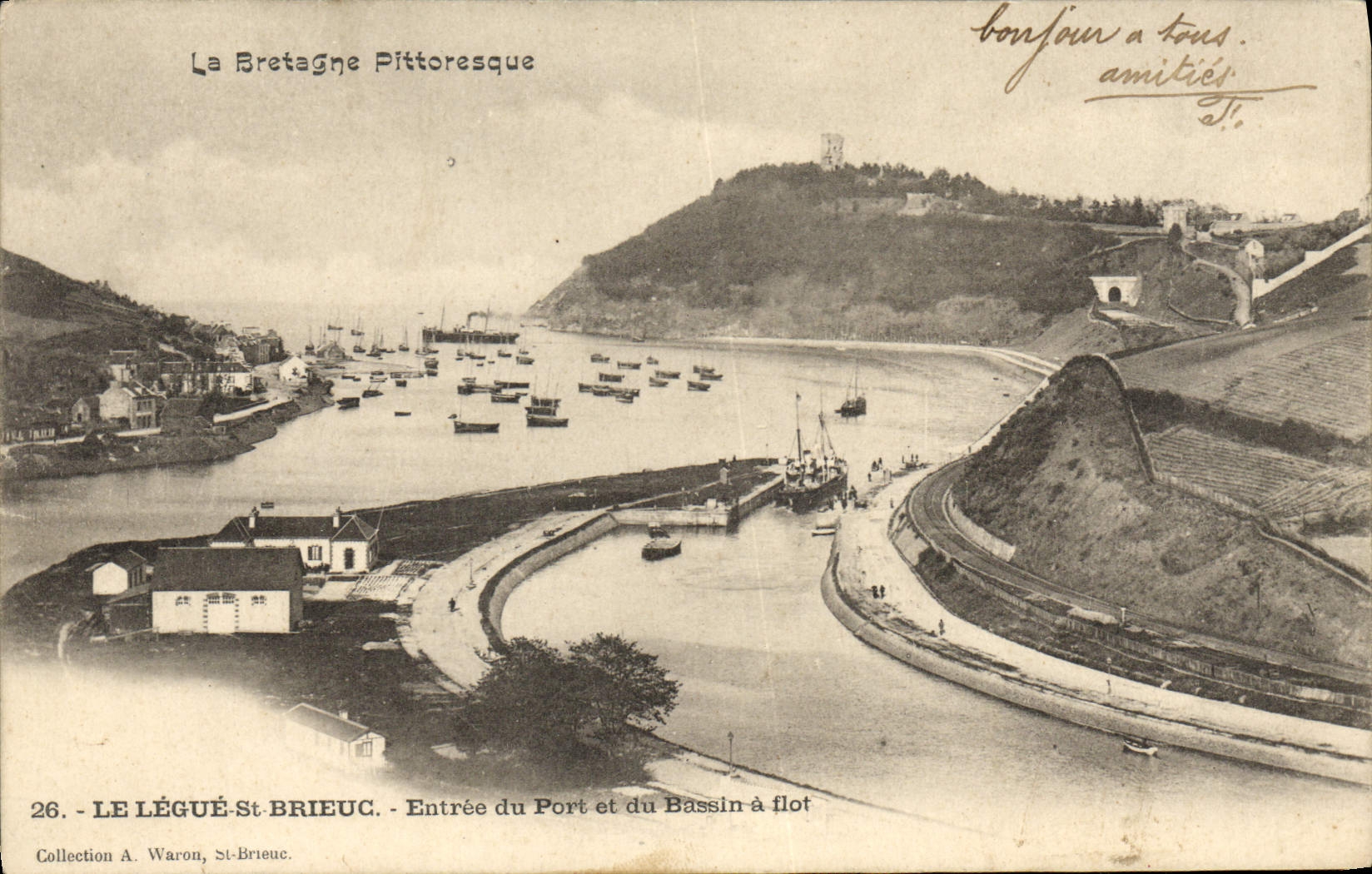 CPA Le Legue Saint Brieuc Entree du port et du bassin a flot 