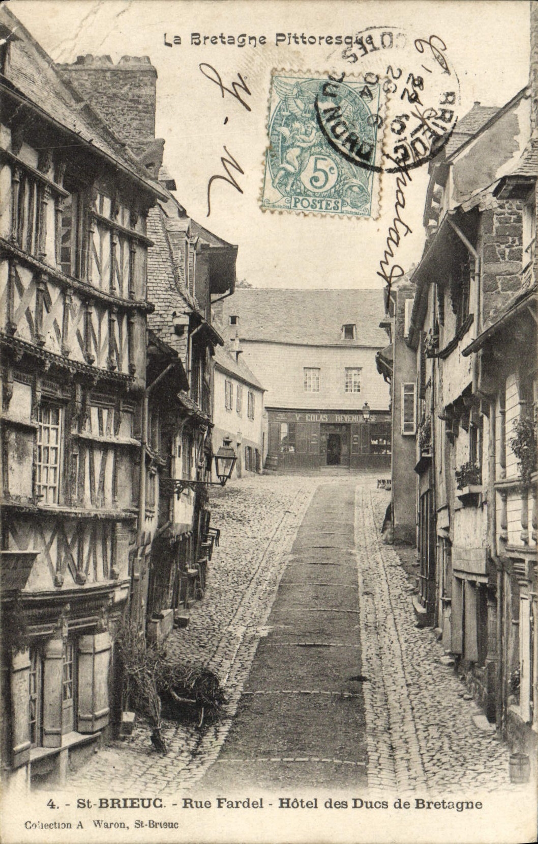 CPA Saint Brieuc Rue Fardel Hotel Des Ducs de Bretagne