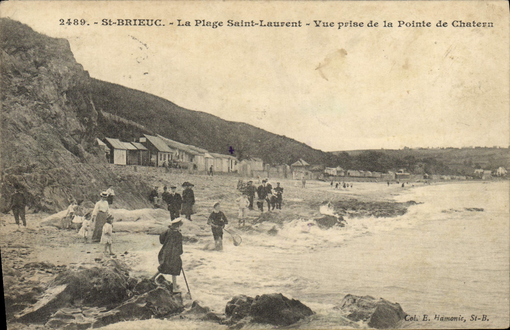 CPA Saint Brieuc La Plage Saint Laurent Vue Prise de la Pointe de Chatern