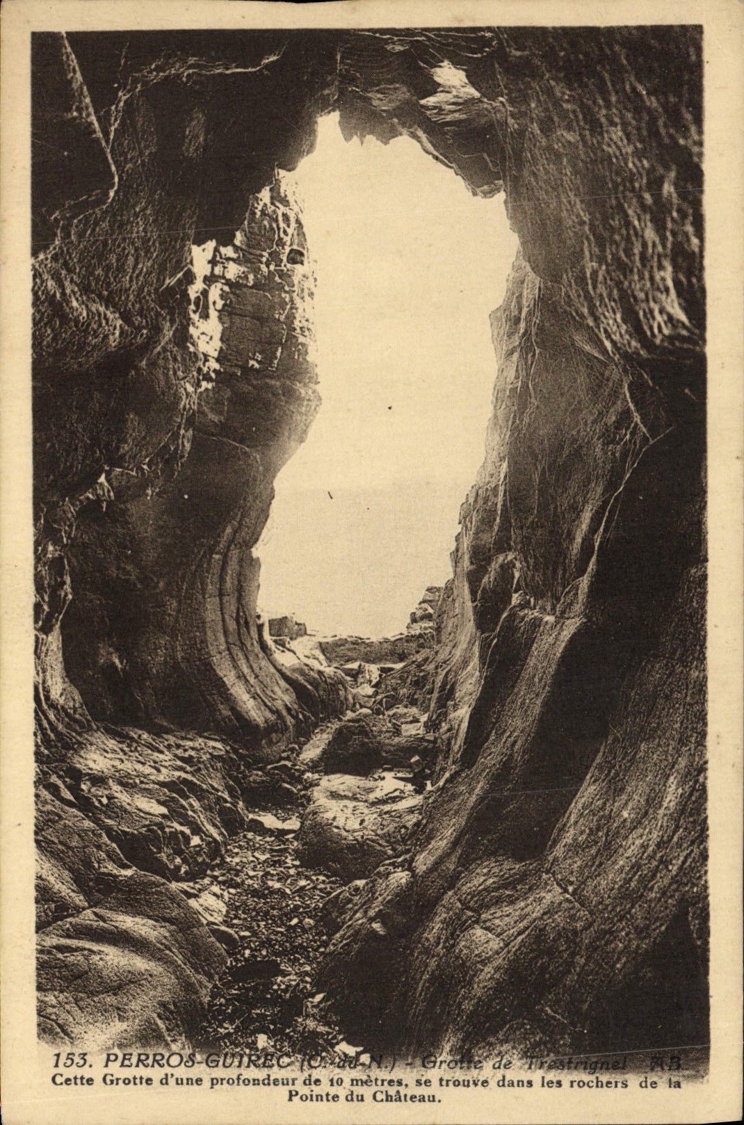 CPA Perros Guirec Grotte de Trestrignet