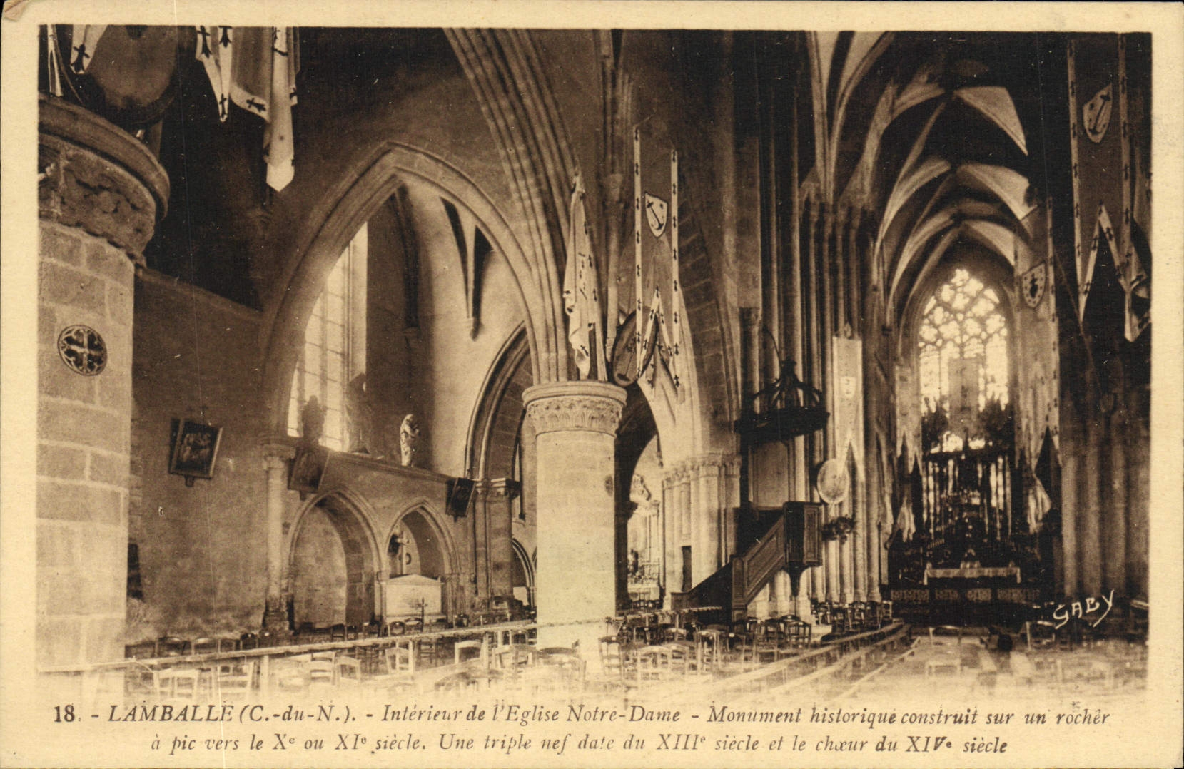 CPA Lamballe Interieur de L'Eglise Notre Dame