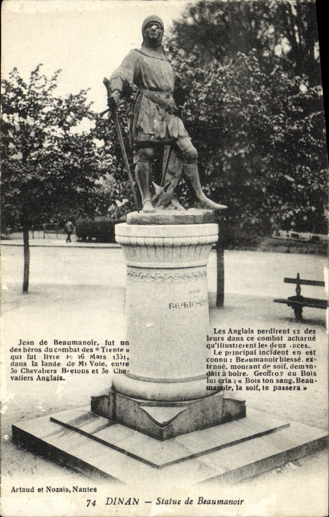 CPA Dinan Statue de Beaumanoir