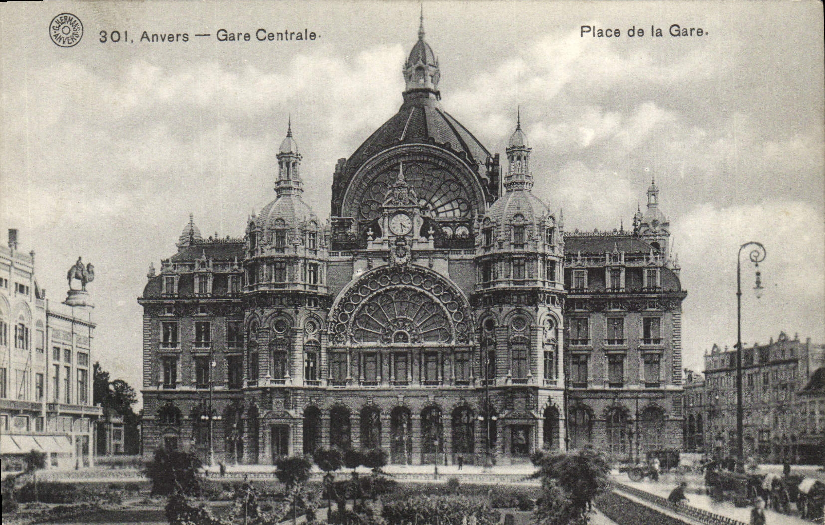 CPA Anvers Gare Centrale Place de la Gare