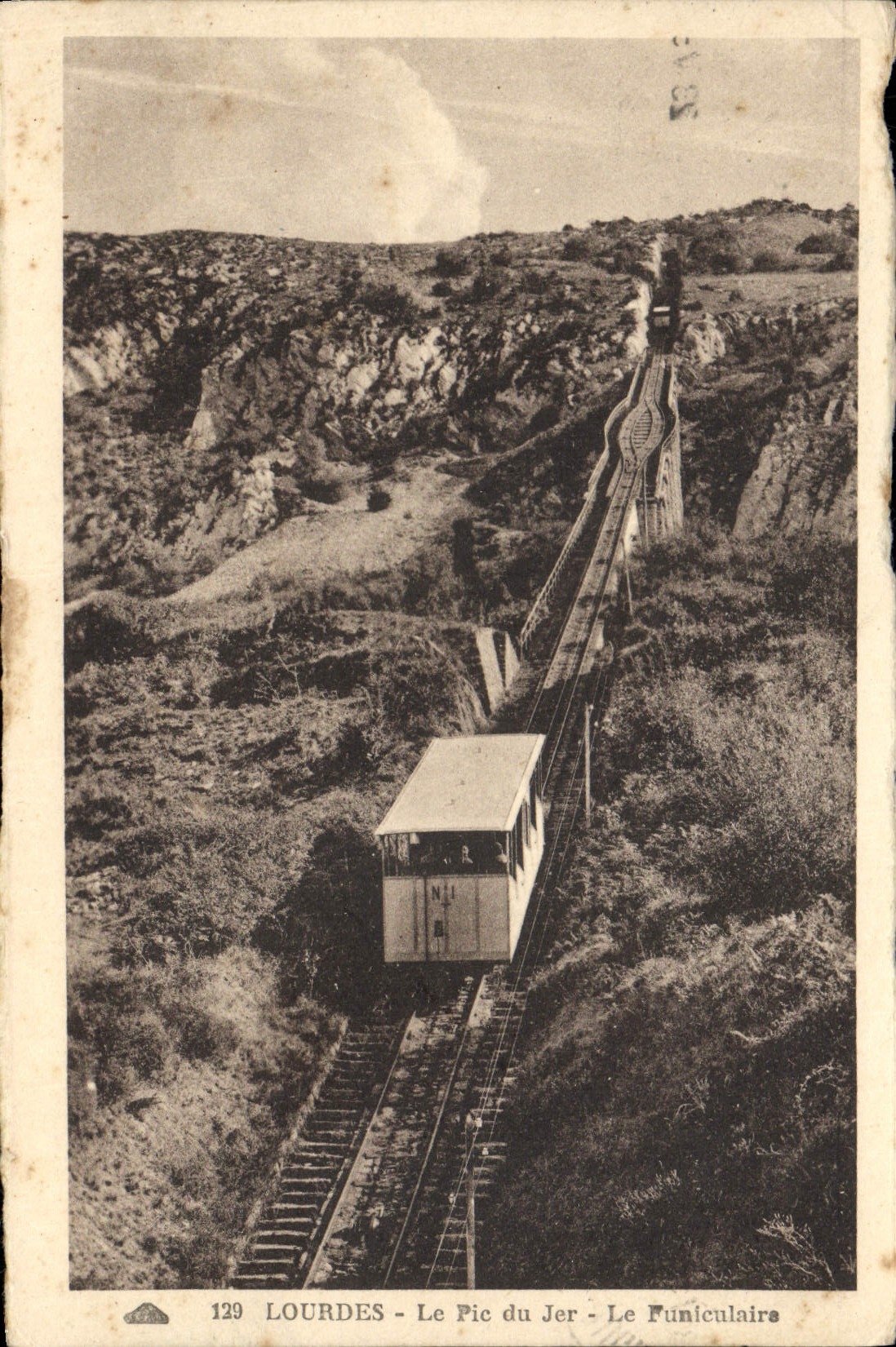 CPA Lourdes Le Pic du Jer Le Funiculaire