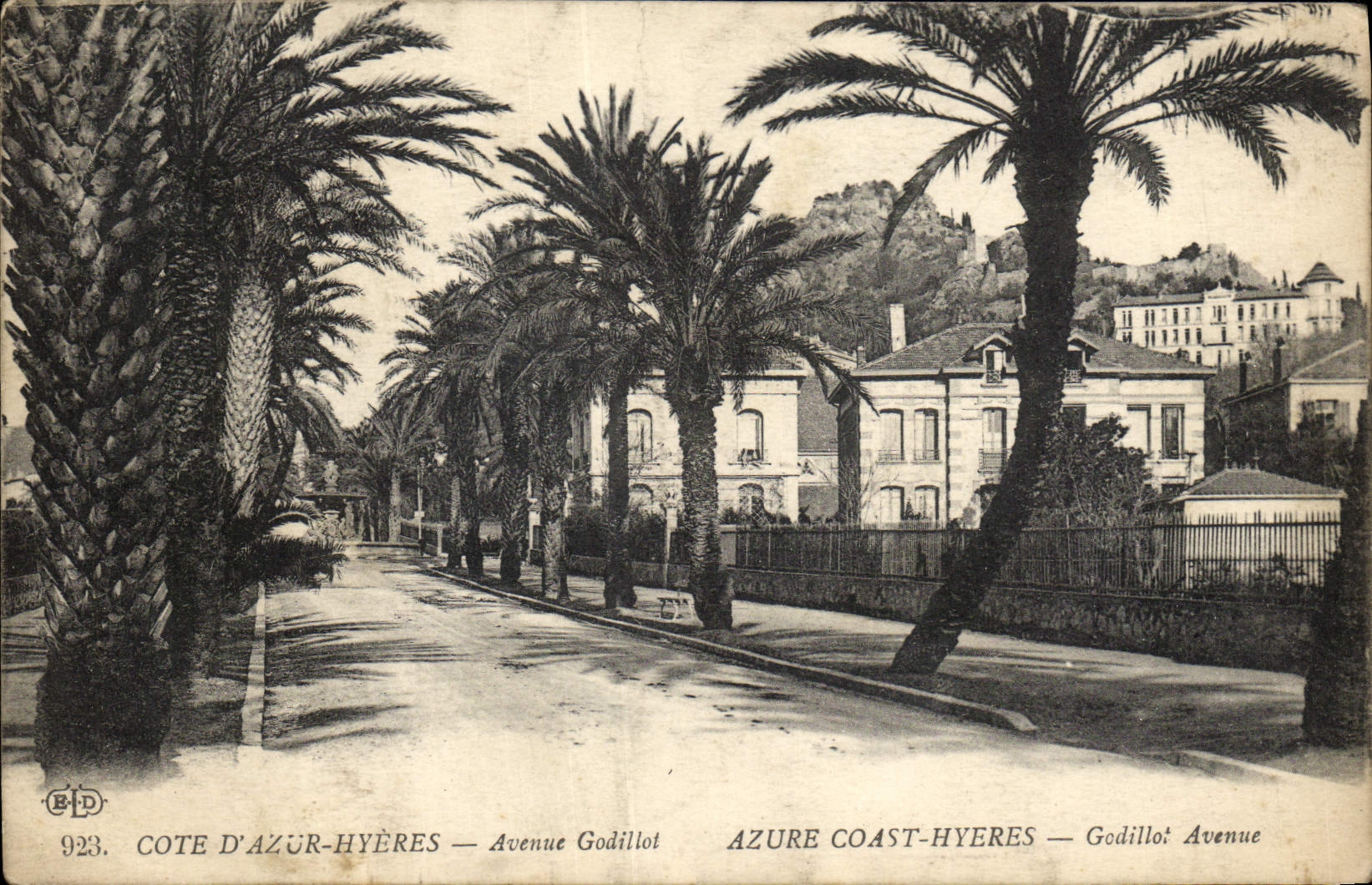 CPA Hyeres Gedillot Avenue Godillot 